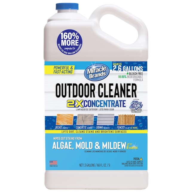 Miracle Brands 1.3-Gallon Mold and Mildew Stain Remover Concentrated Outdoor  Cleaner in the Outdoor Cleaners department at