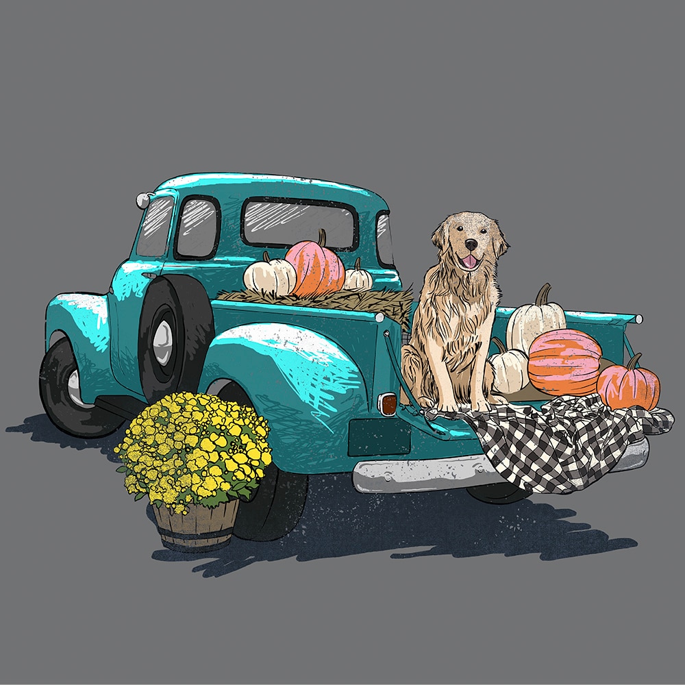  DOG IN PICKUP GHR 2X Tops-Shirts - View #2