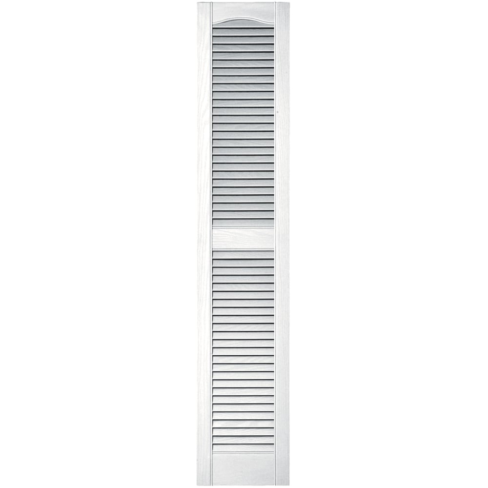 Vantage V1711260001 12-in W x 59.875-in H White Louvered Exterior Shutters ( 1 -Pack )