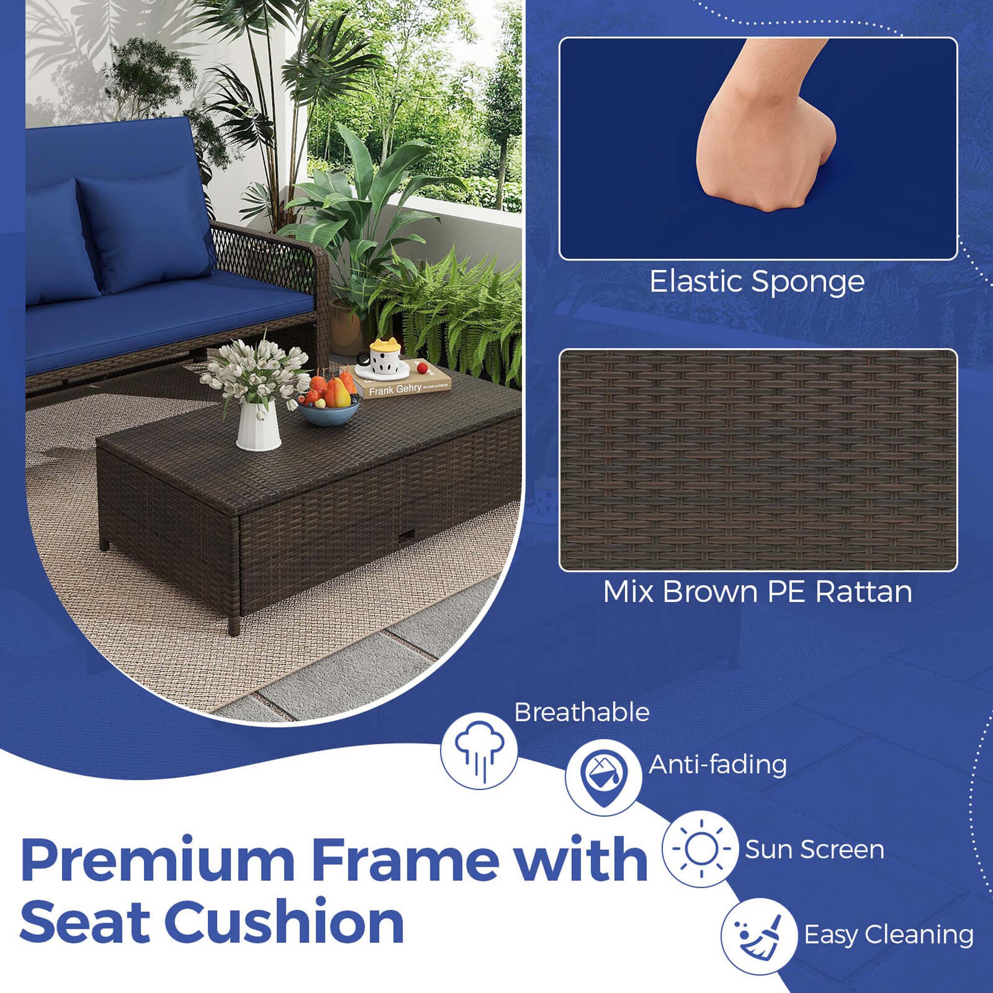Costway HCST04850 Patio-Sofas-Daybeds - View #5