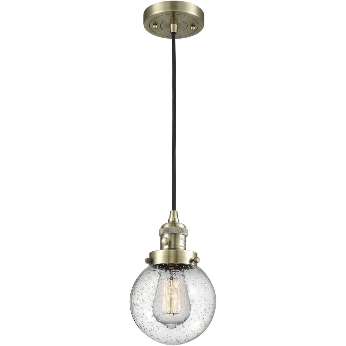 Innovations Lighting 2343164 201CSW-AB-G204-6 Franklin Restoration Beacon Mini Pendant