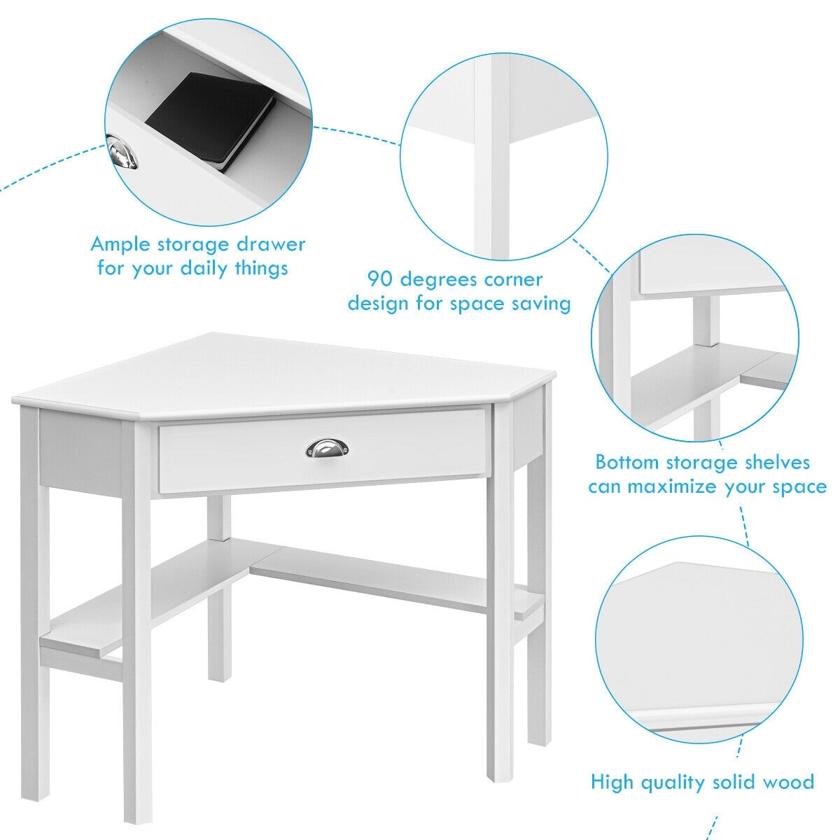 CASAINC WF-HYSN-53866WH desks - View #7