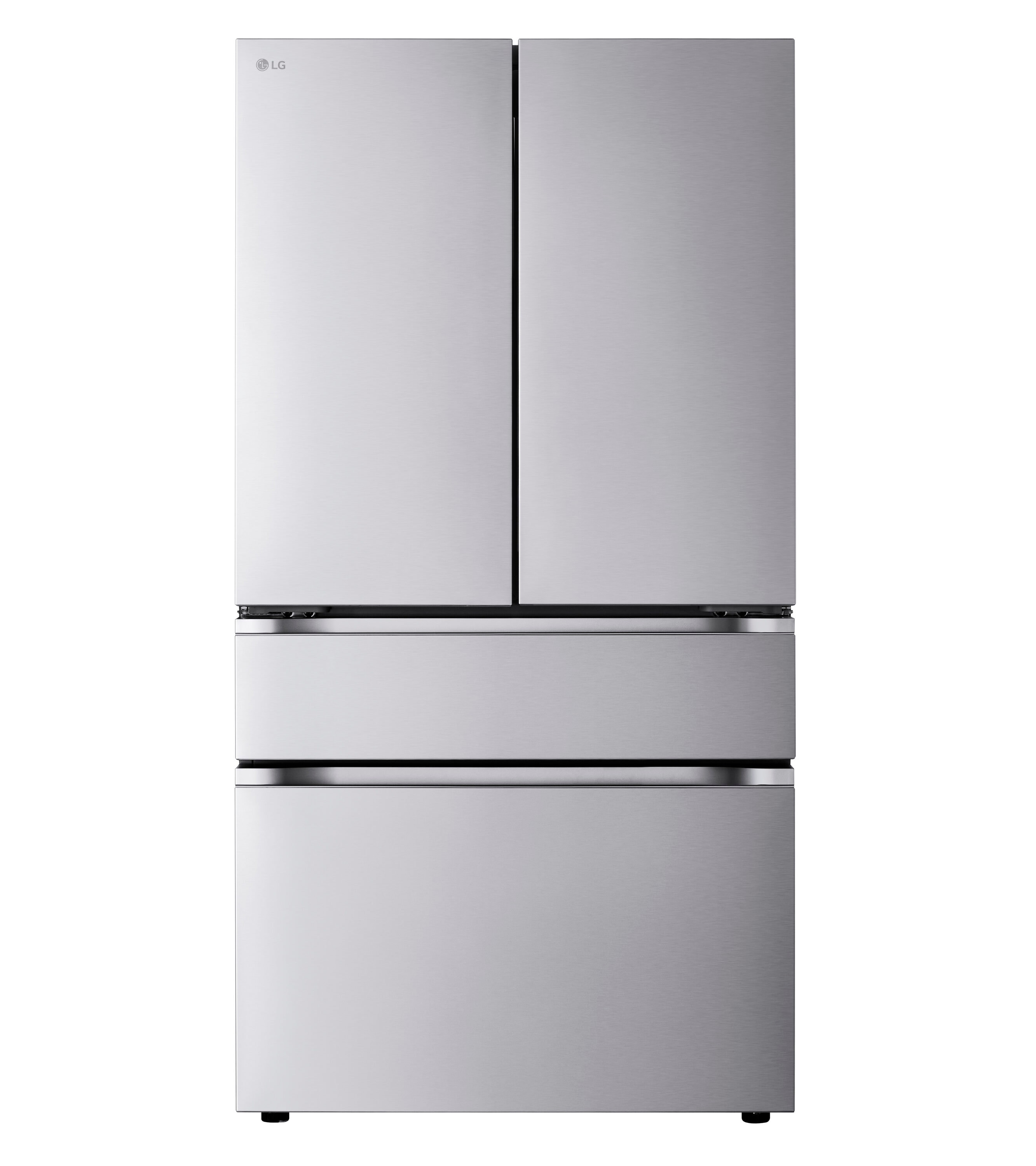 LG LF26C8210S Counter-Depth 25.5-cu ft 4 -Door Smart Compatible French Door Refrigerator with Ice Maker with Water Dispenser ( PrintProof Stainless Steel ) ENERGY STAR Certified