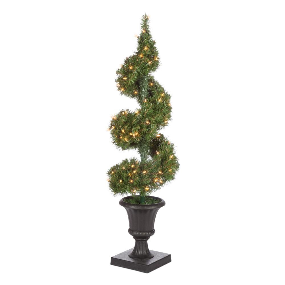 Sterling Tree Company 5214--40CE 48-in Green Indoor/Outdoor Pine Artificial Tree