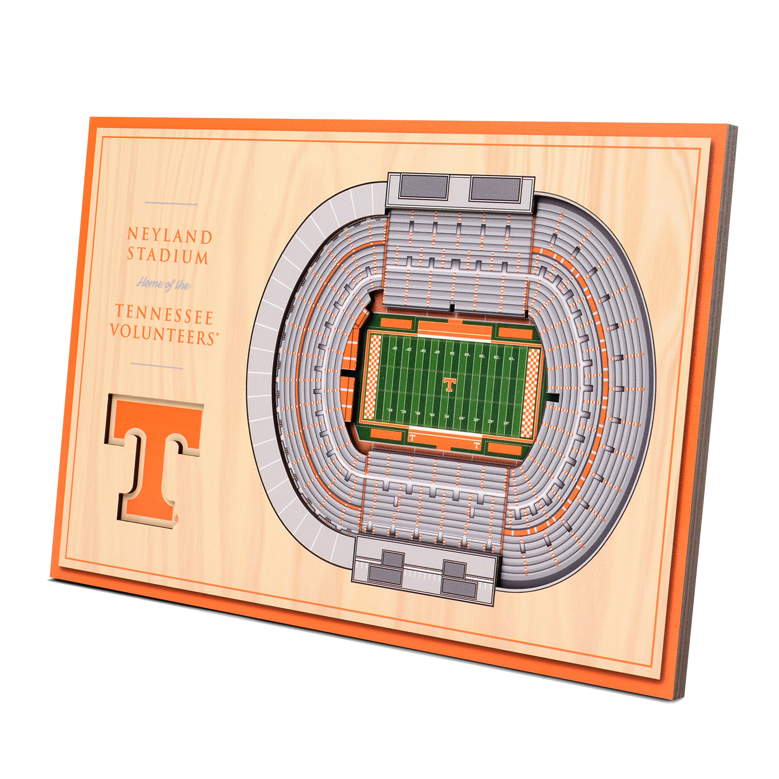 StadiumViews 8490839 Tennessee Volunteers YouTheFan NCAA Tennessee Volunteers 3D Desktop Display - Neyland Stadium YouTheFan Team Colors Floater frame 8-Inches H x 12-Inches W Sports 3D art
