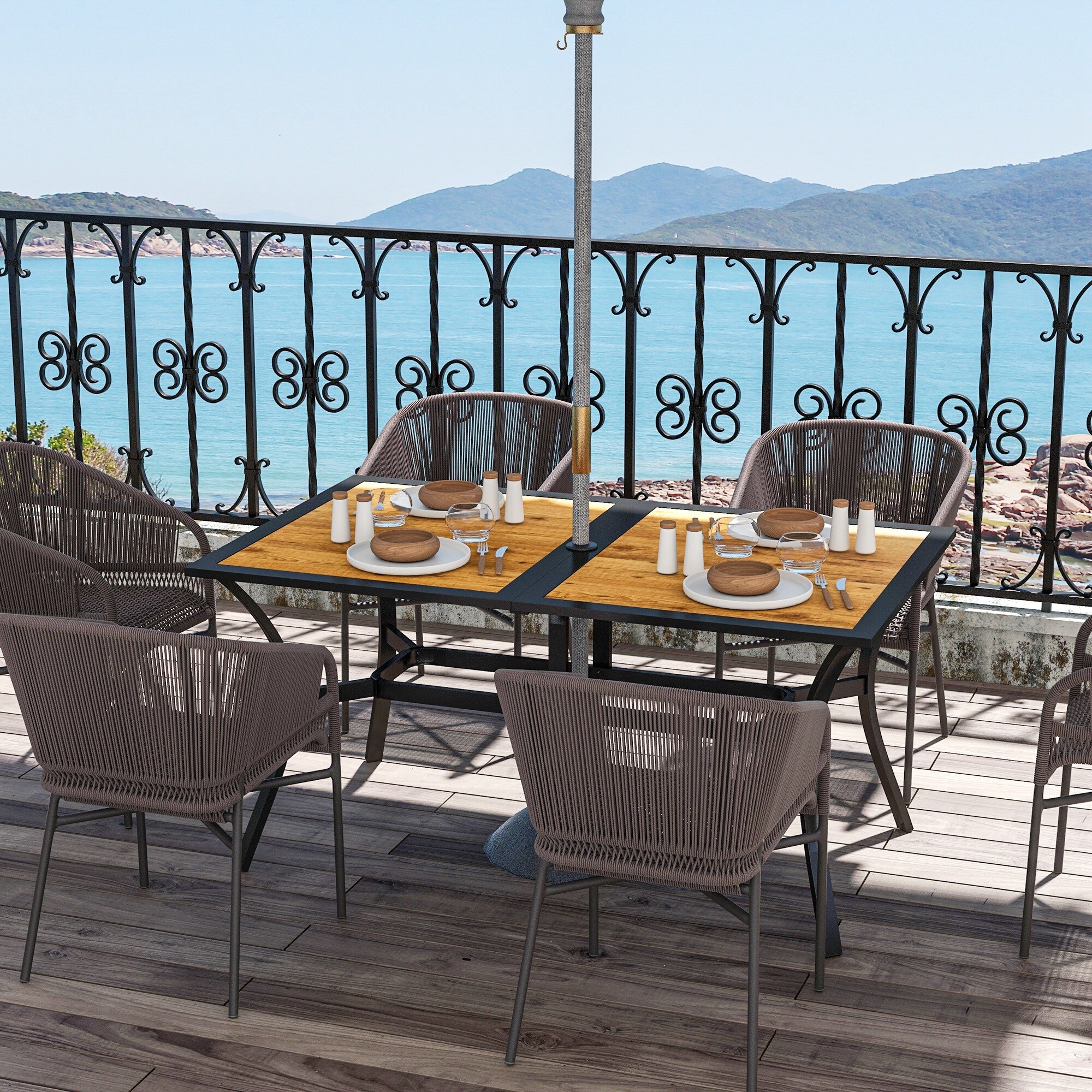 Outsunny 84G-295V00BN Patio-Tables - View #8