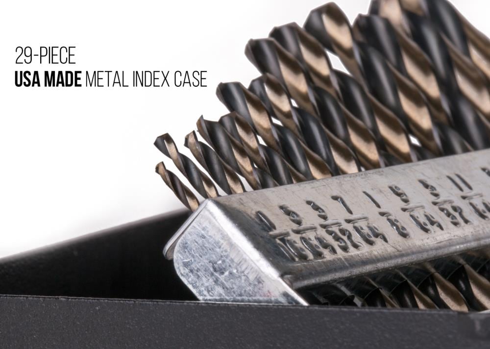 29-Piece Metal Index Drill Bit Set