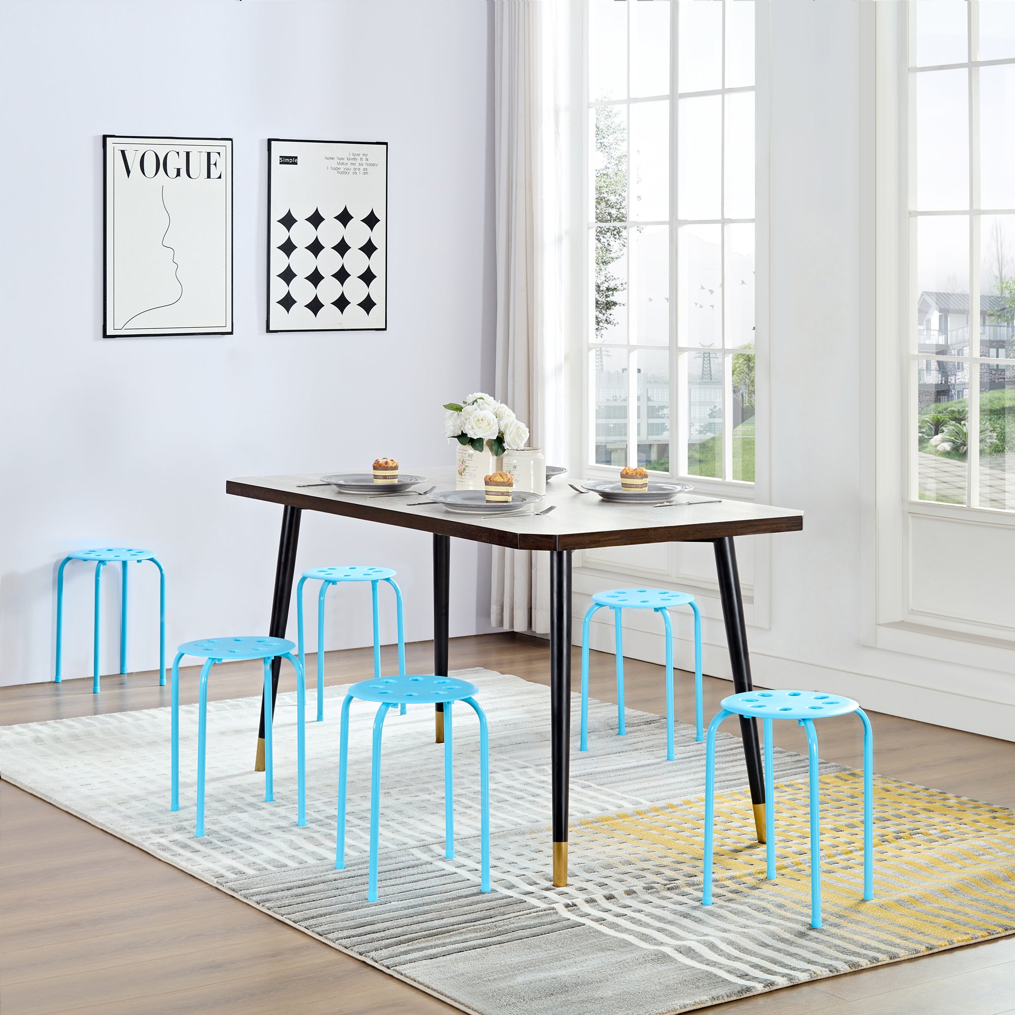 Vecelo LOE-XJM-PRS-BLU-A6 stools - View #2
