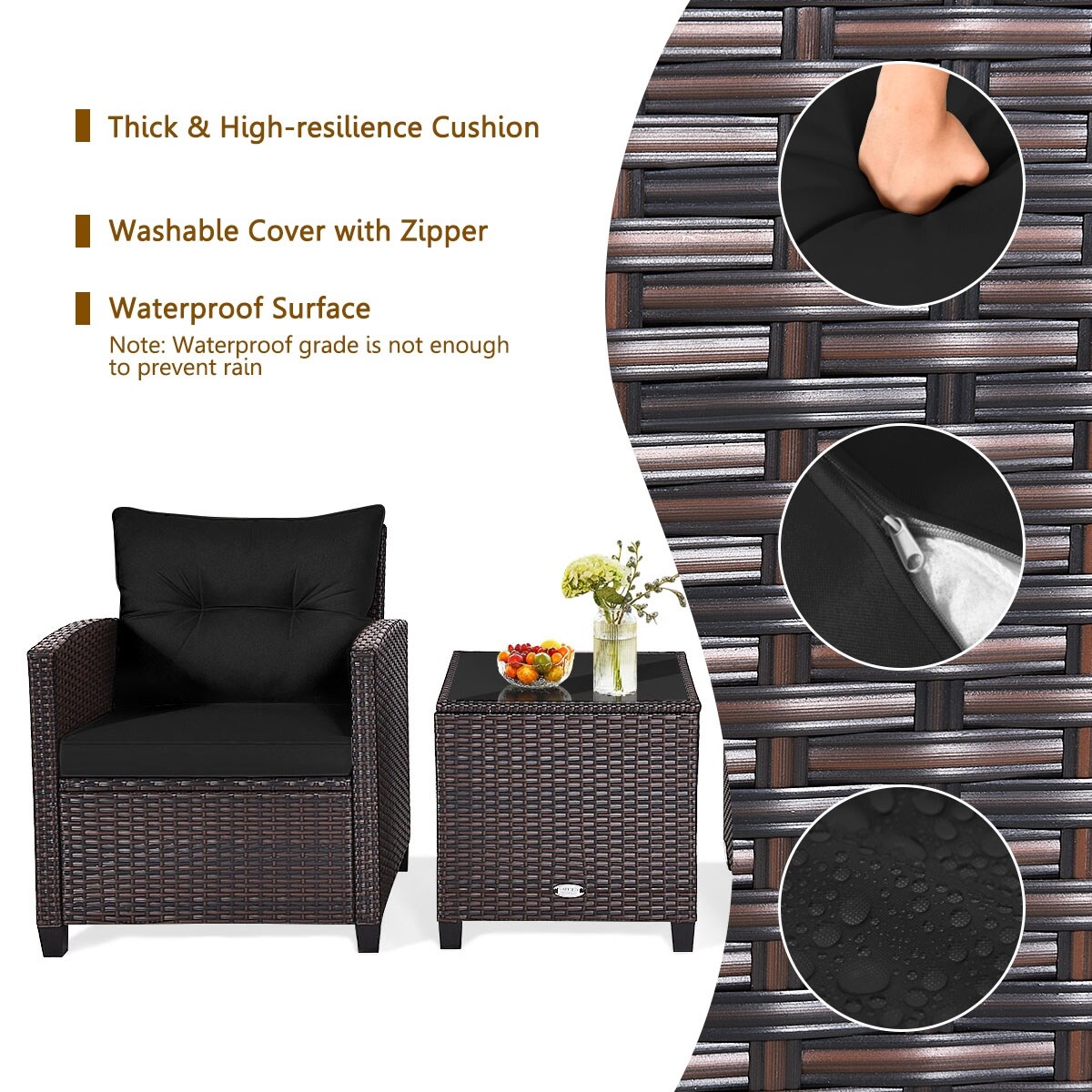 Forclover HYFC-639DK Patio-Conversation-Sets - View #7