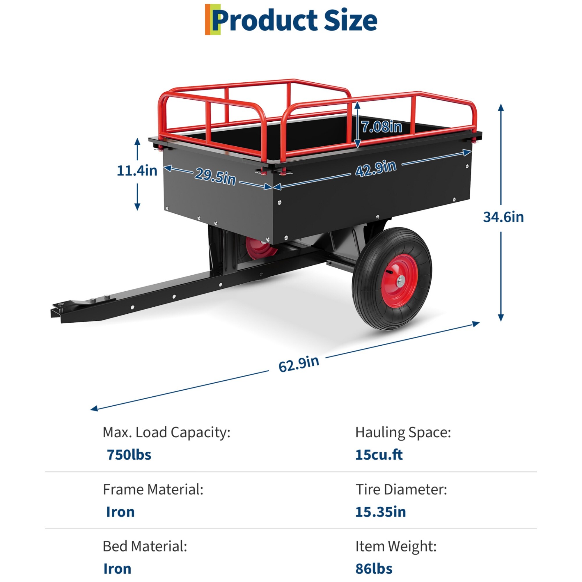 IdealHouse BLO-SBP2-7SV Yard-Carts - View #2