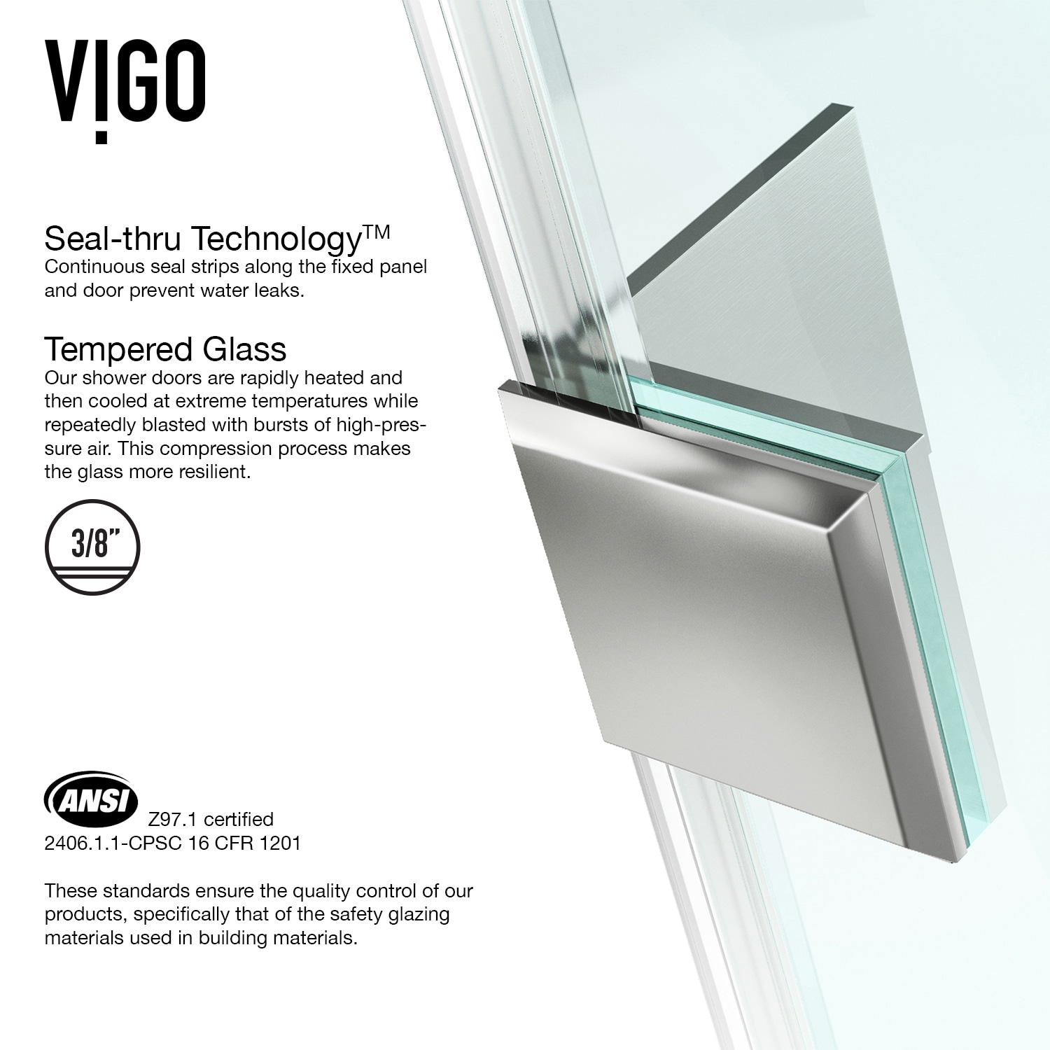 VIGO VG6011BNCL36 Shower-Doors - View #9