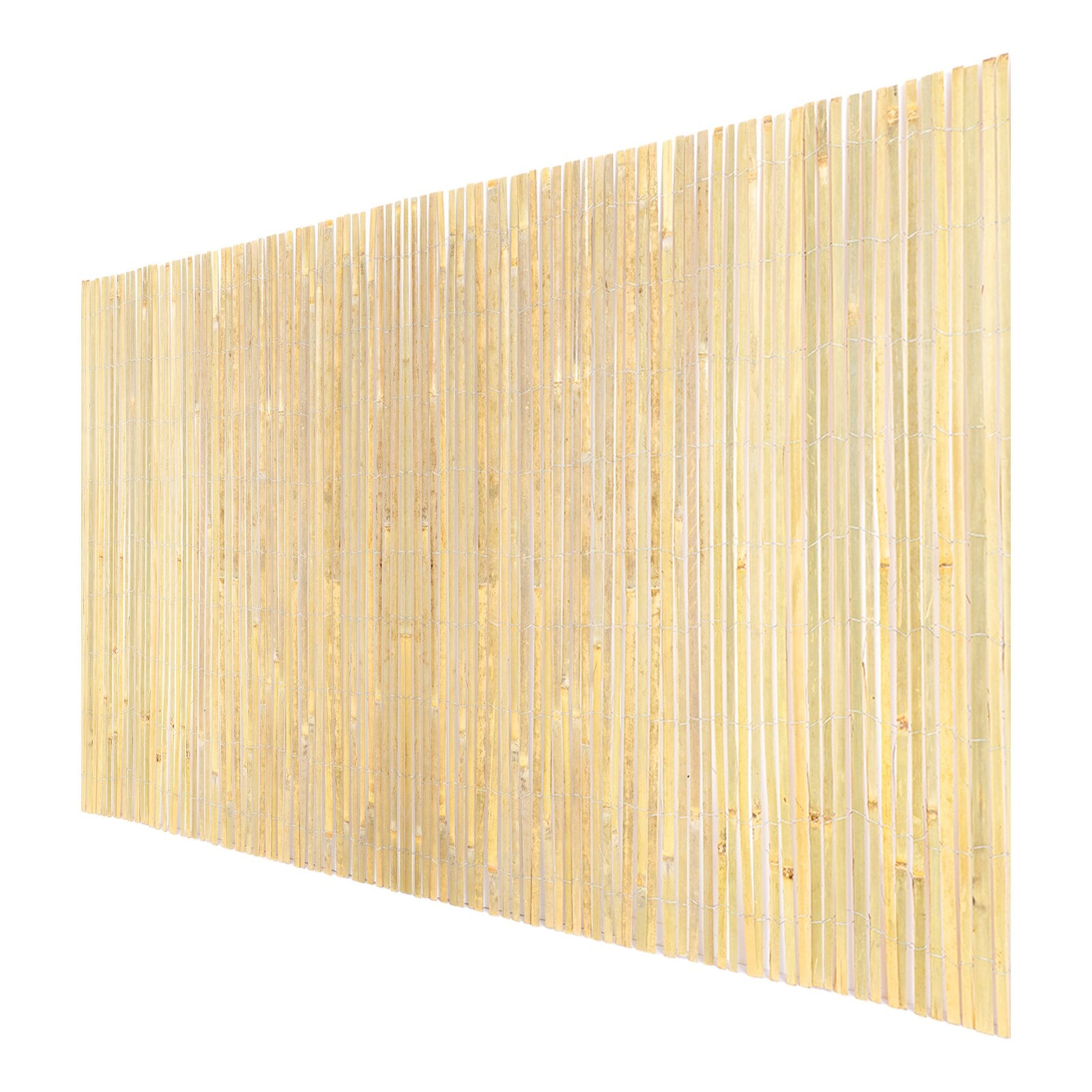 Slickblue 16 x 6-ft Bamboo Slat Rolled Fencing with Flexible Installation For Outdoor Privacy Screening Patio Garden Pool Area or Balcony Use
