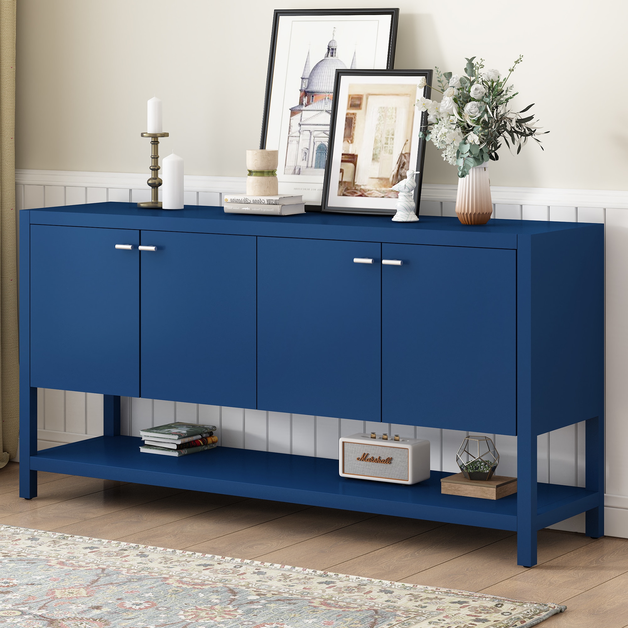 ModernLuxe N711P205932V UStyle Functional Entryway Console Table with Ample StorageSuitable for StudyEntrance and Living Room