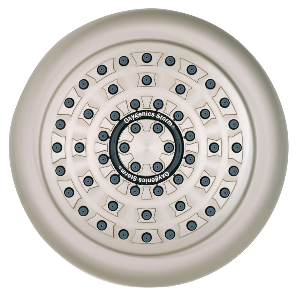 Oxygenics 44565 Storm Brushed Nickel Round Rain Fixed Shower Head 1.75-GPM (6.6-LPM)