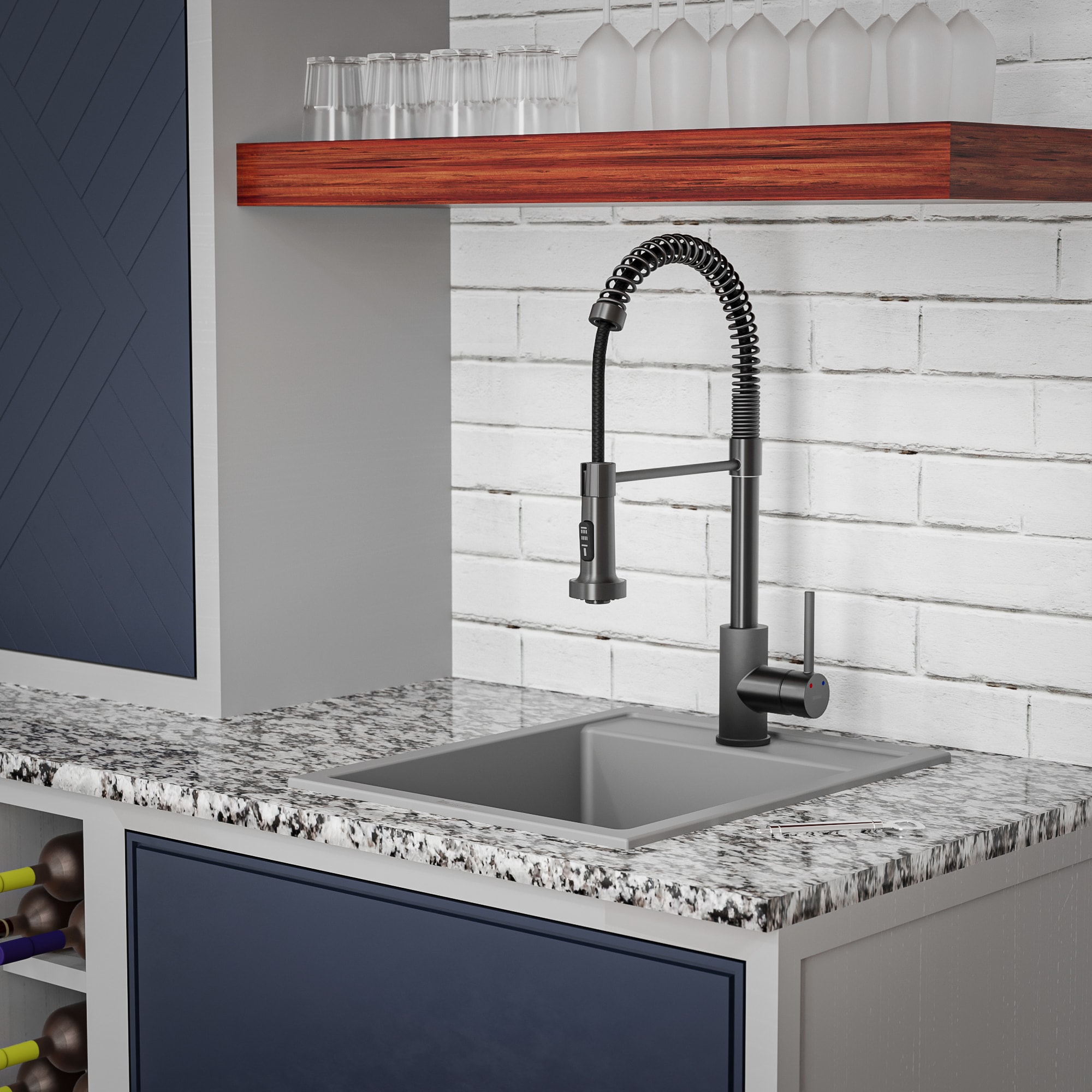 Karran QT-825-GR Bar-Prep-Sinks - View #9