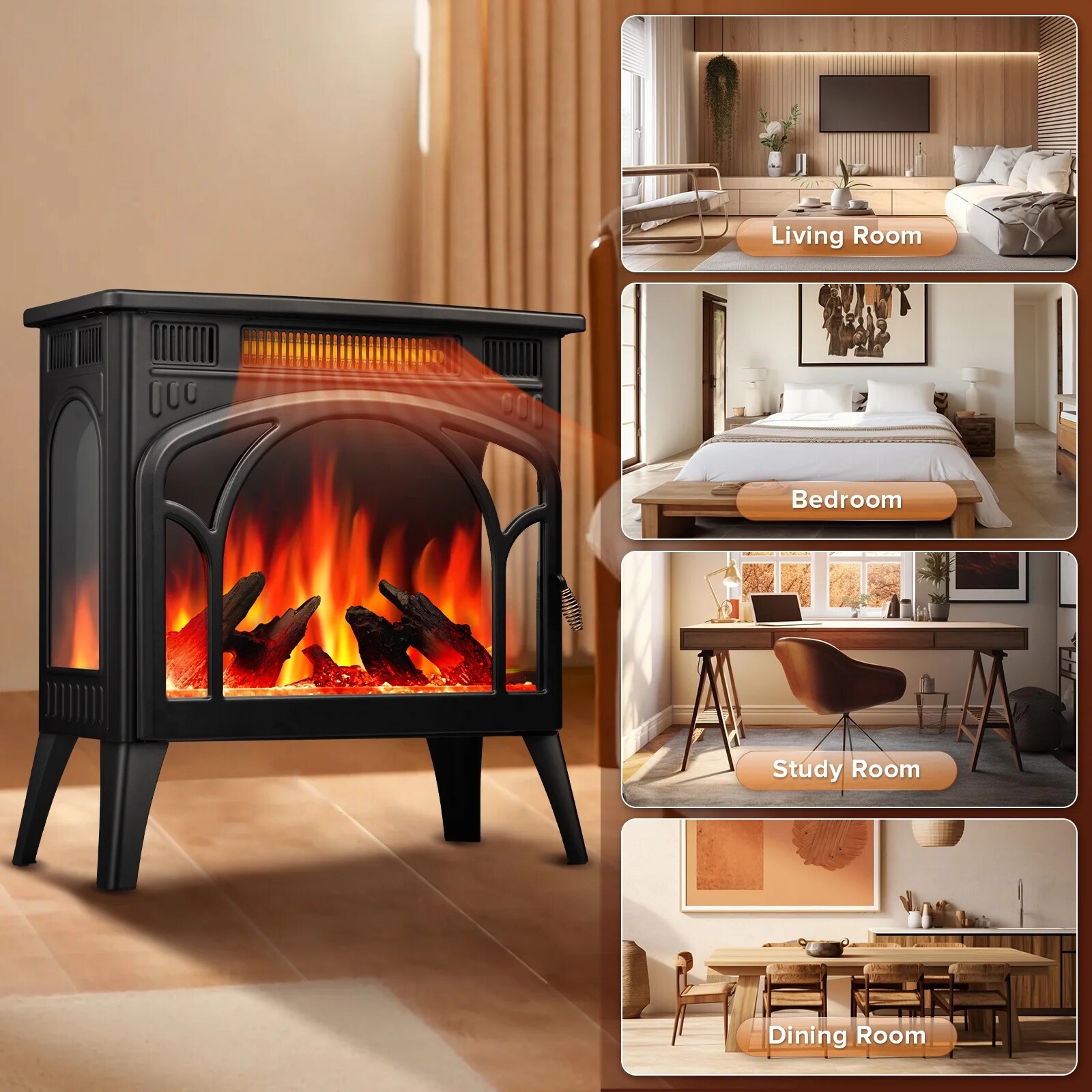 Antarctic Star LSAS-S230CPBK Electric-Fireplaces - View #5