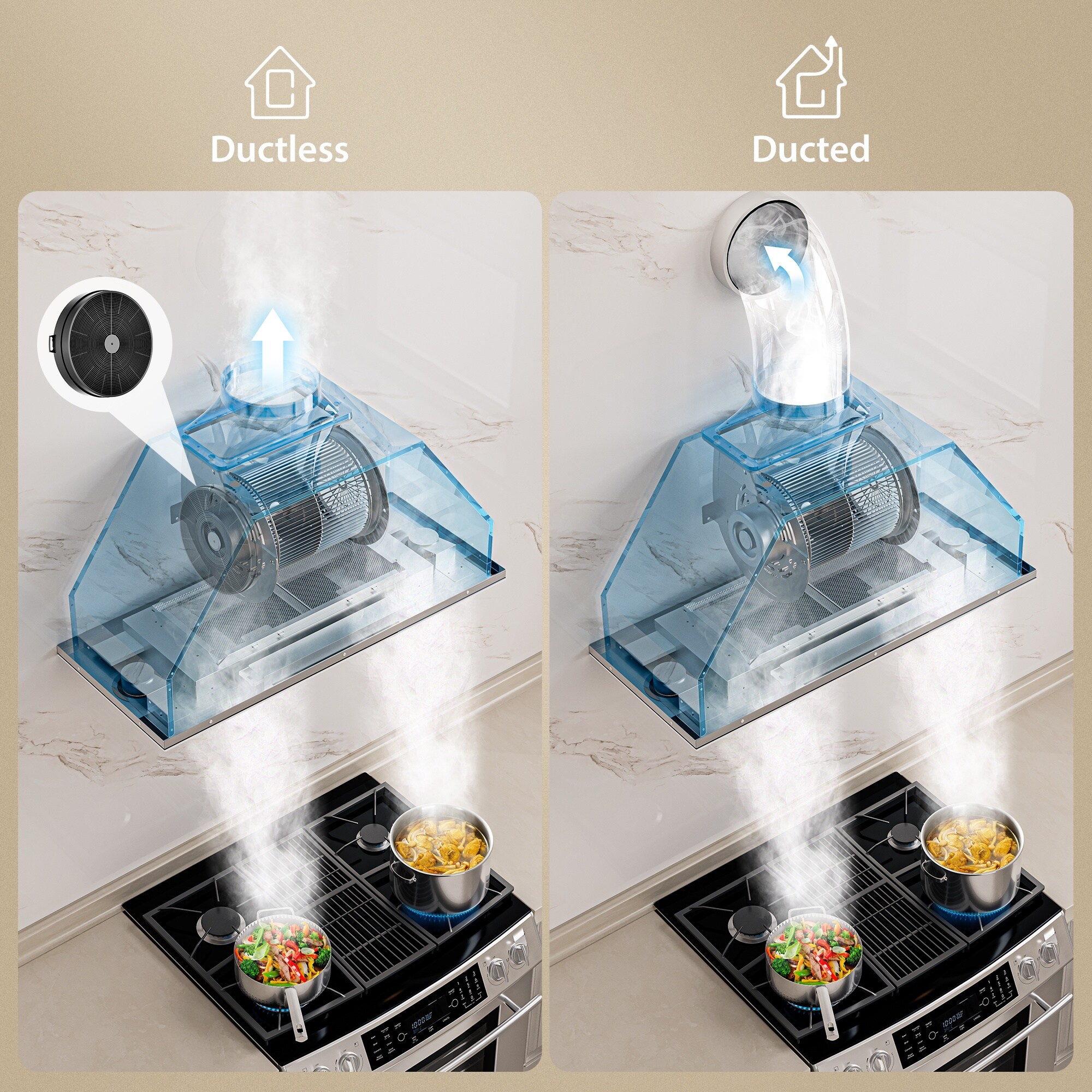 VIKIO B0130W Undercabinet-Range-Hoods - View #10