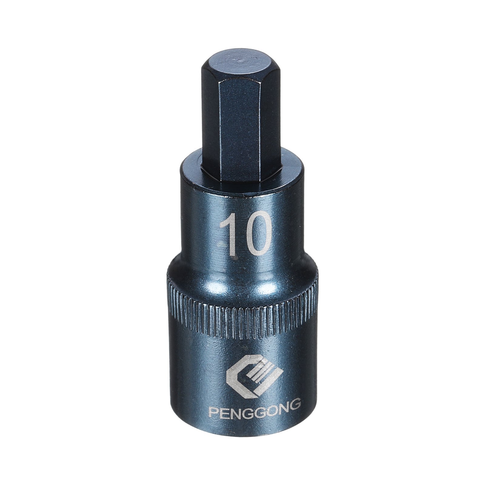 Harfington 1/2 Inch Drive Impact Hex Bit Socket H10 (10mm) Metric 2.2 Inch Length S2 Steel 6-Point Sockets for Power Drill Drivers Adapter Blue #S26050800UX6350