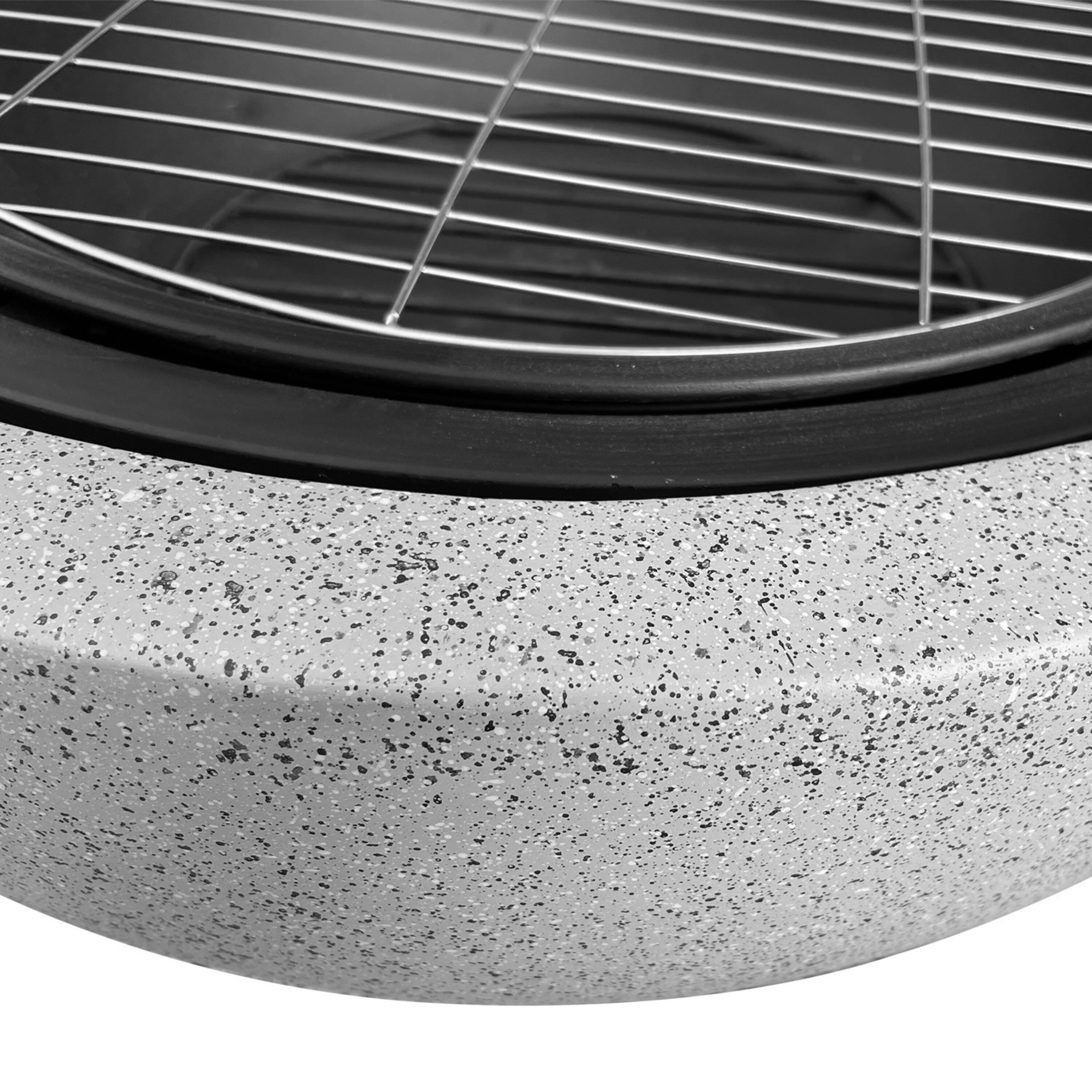 Gray Faux Concrete Round Wood Burning Fire Pit