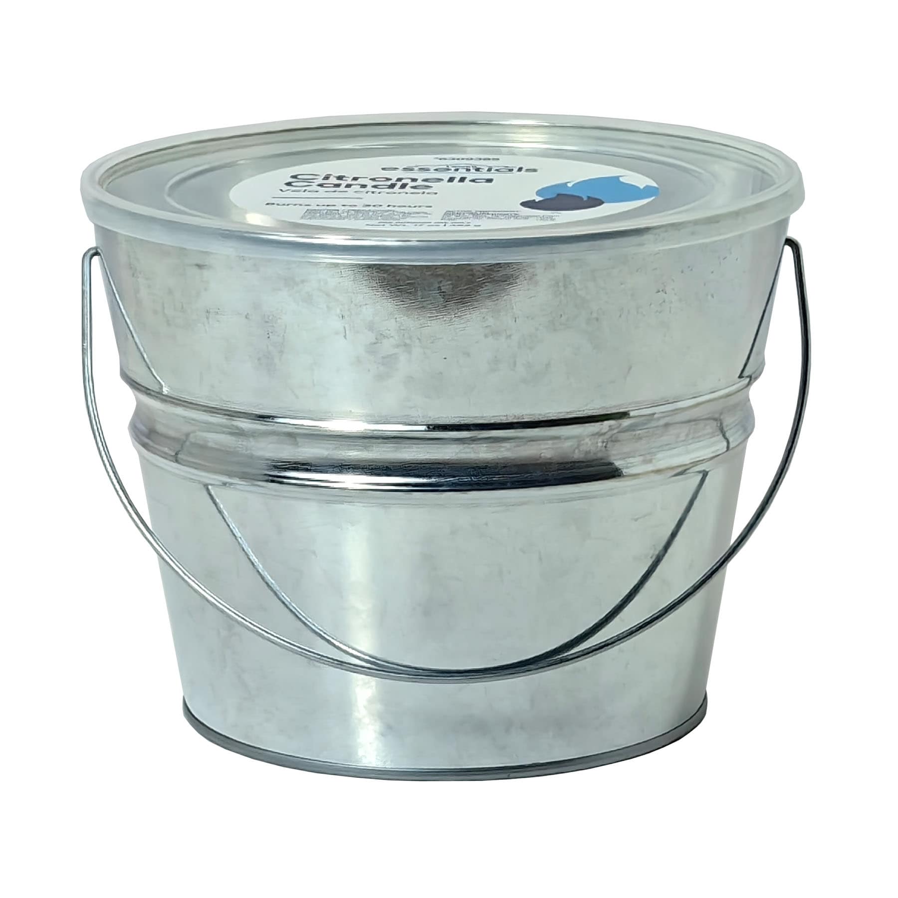 Lowe's Essentials 3-Wick Galvanized Tabletop Citronella Candle