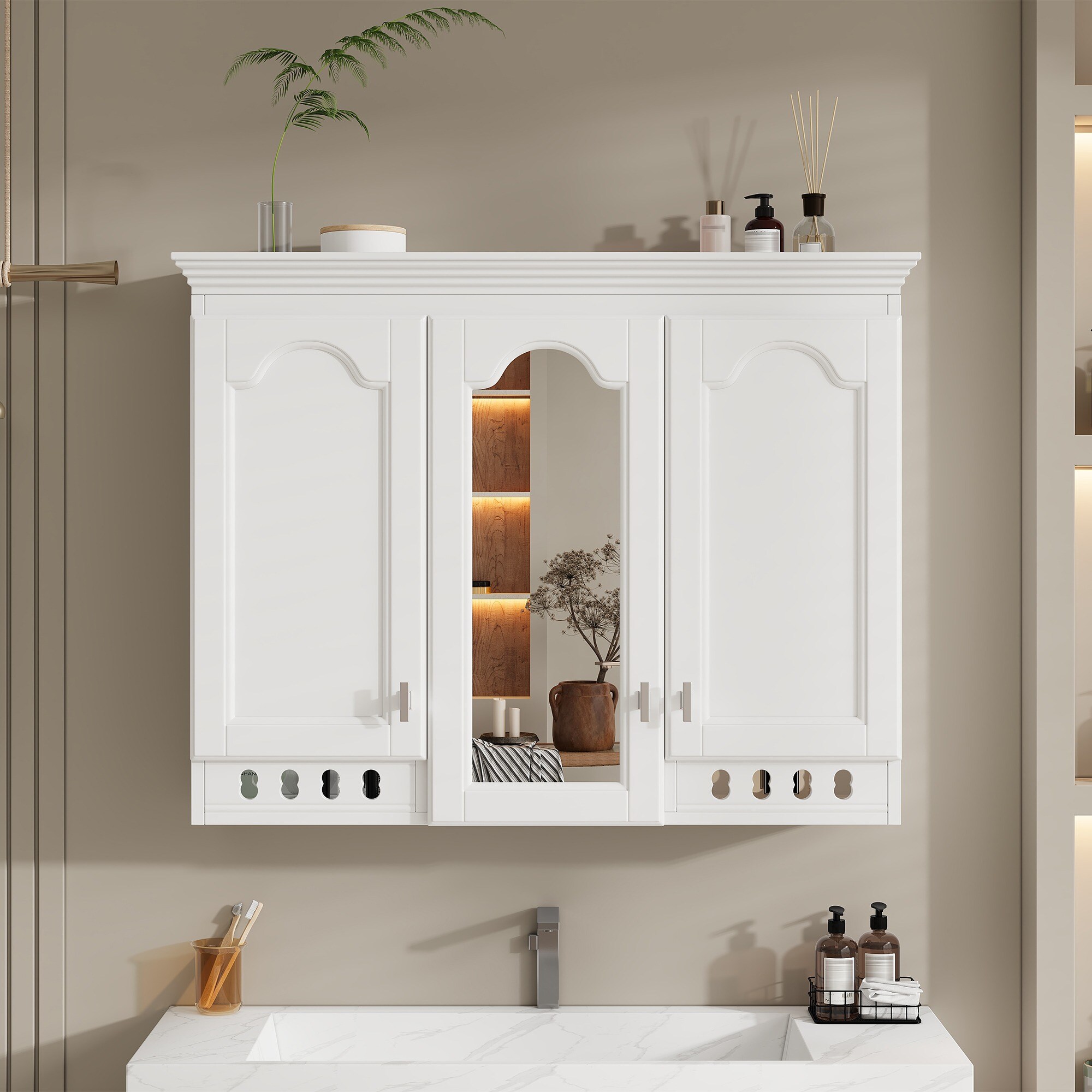 HyperDrop Cart ZW-N710P439545K Bathroom-Wall-Cabinets - View #3