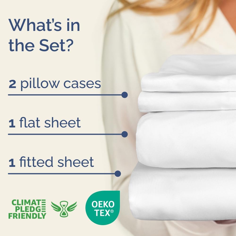 CGK Linens 4PC400TCKINGWHITE Sheet-Sets - View #3