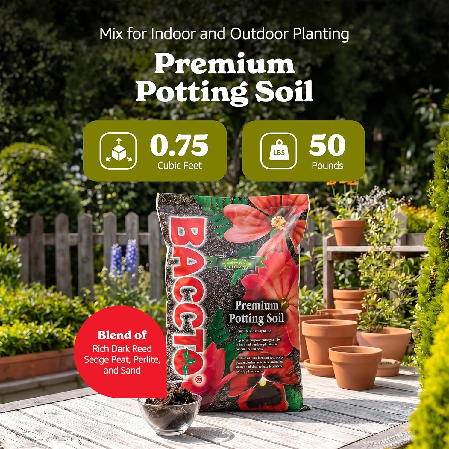 FANTIAN All-Purpose Potting Soil with Perlite and Sand for Indoor and ...