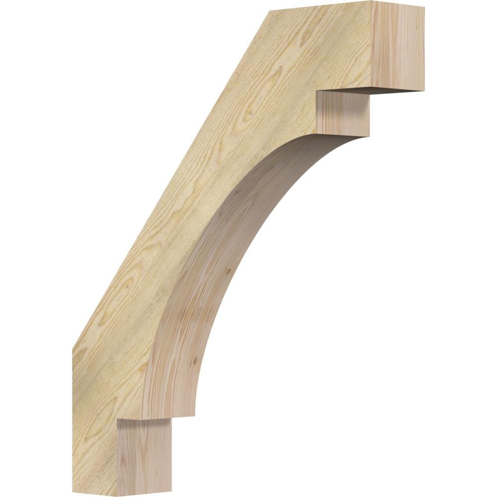 Ekena Millwork BRC06X30X36MRC00RDF 6-in x 30-in x 36-in Douglas Fir Unfinished Wood Merced Rough Sawn Knee Brace