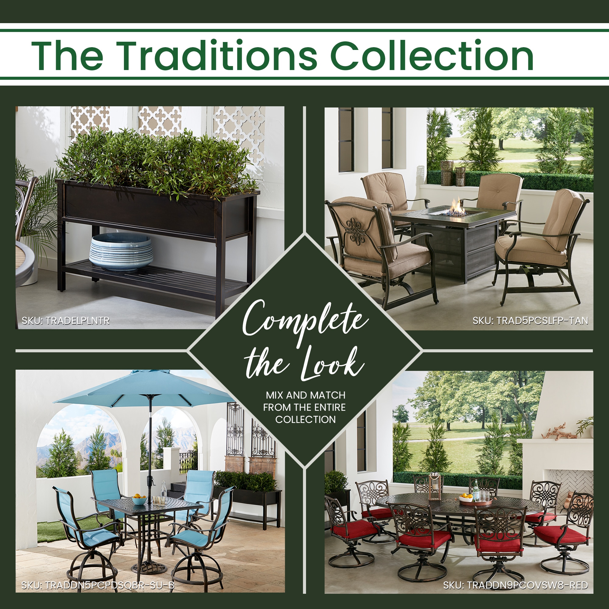 Hanover TRADDN9PTFSW8-SU-B Patio-Dining-Sets - View #7