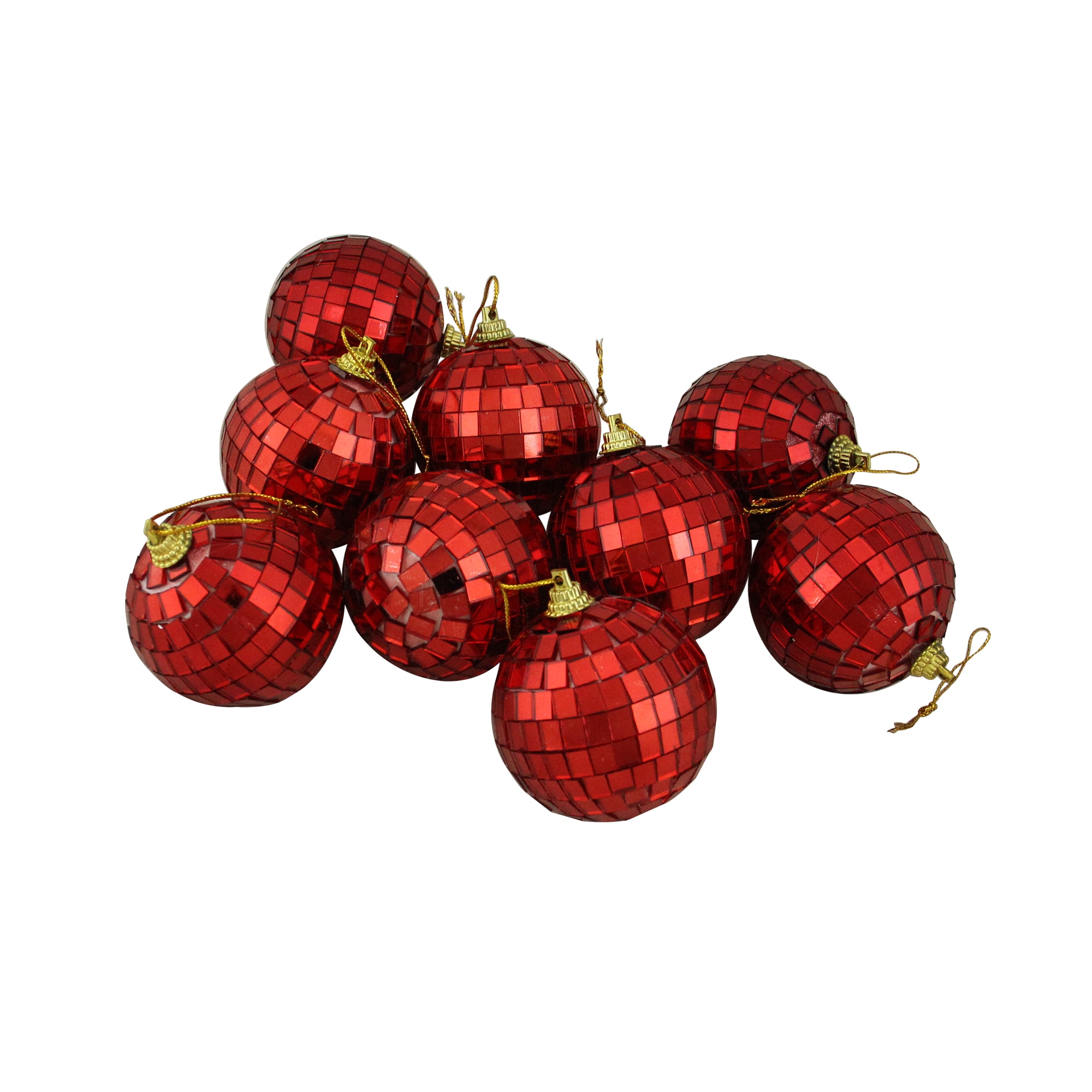 Northlight 32756939 9 -Pack Red Ball Standard Indoor Ornament set