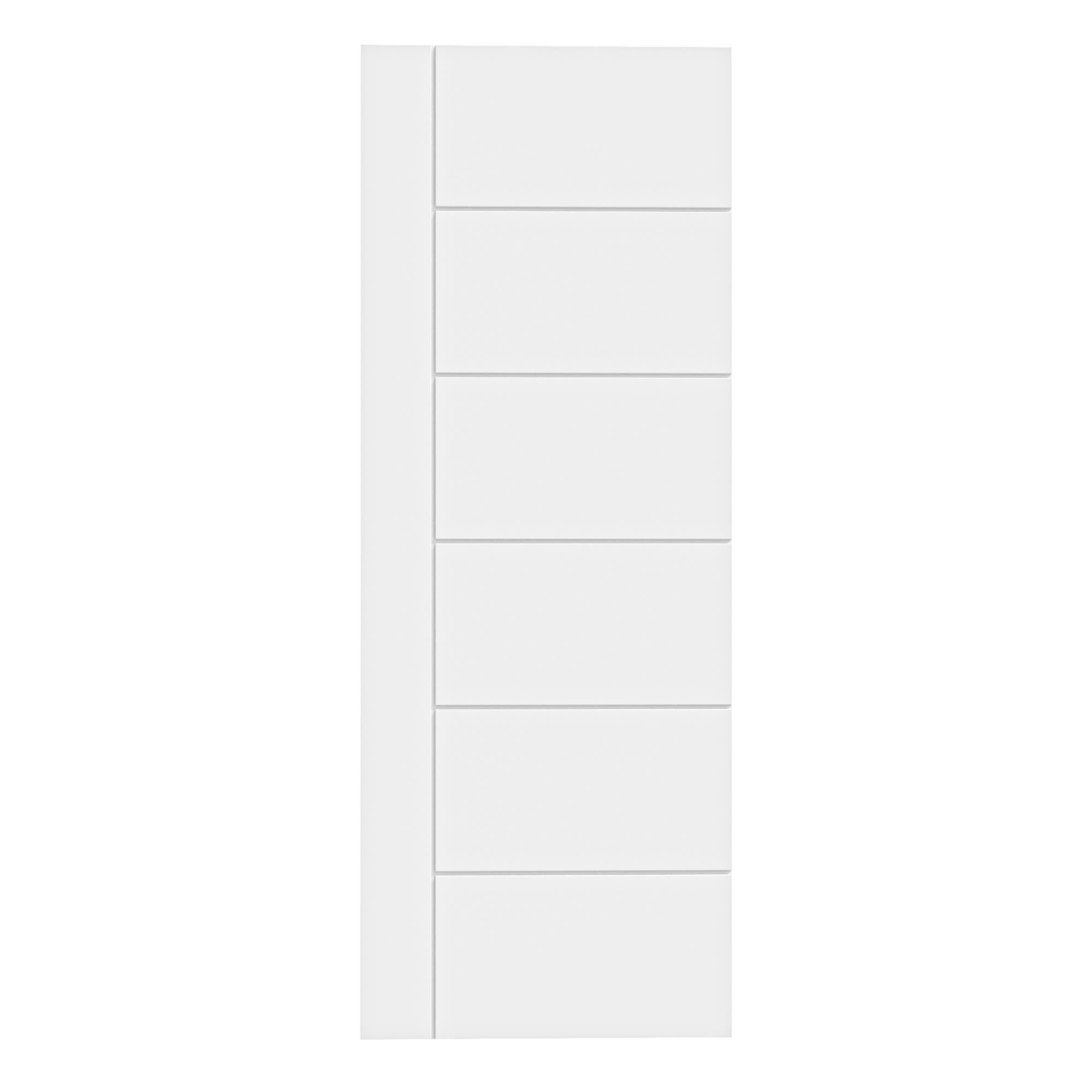 Ark Design 6-Paneled Solid Core MDF and Manufacture Wood White Primed ...