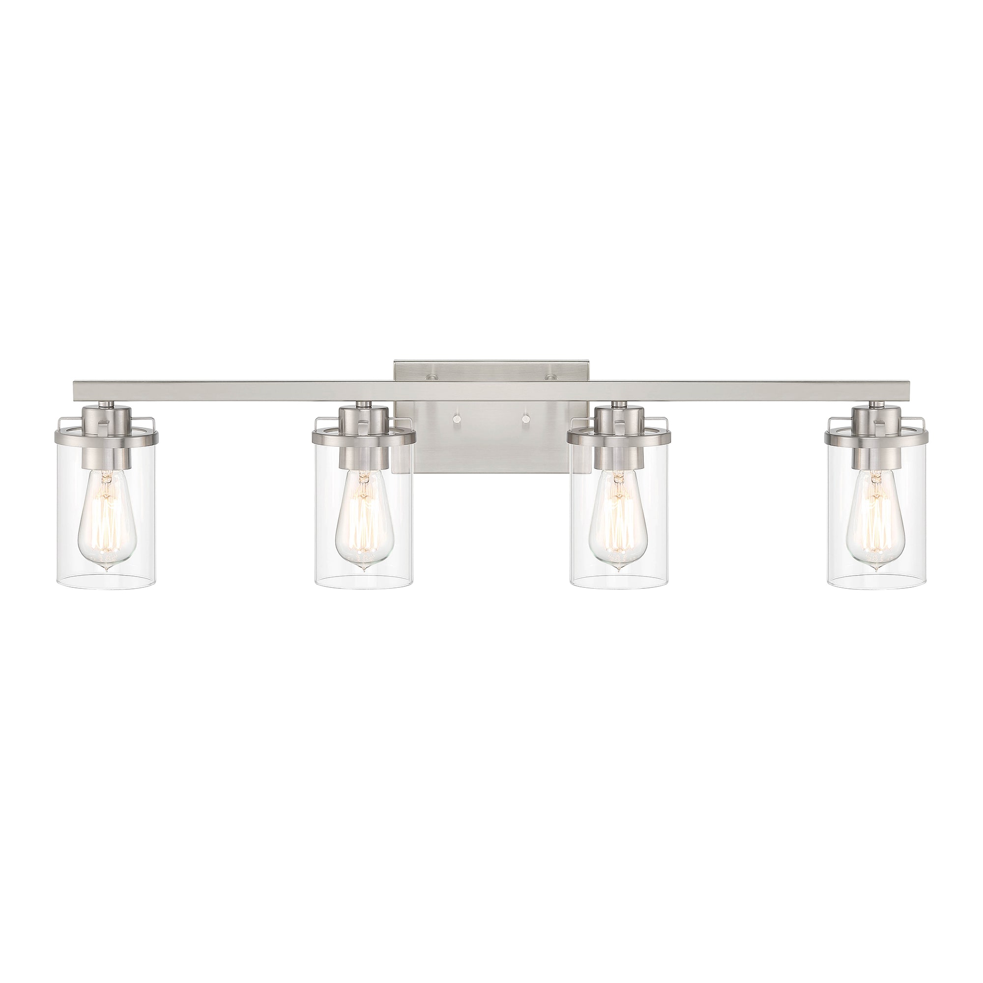 Jedrek 33.75" Brushed Nickel Industrial Outdoor Cylinder Light