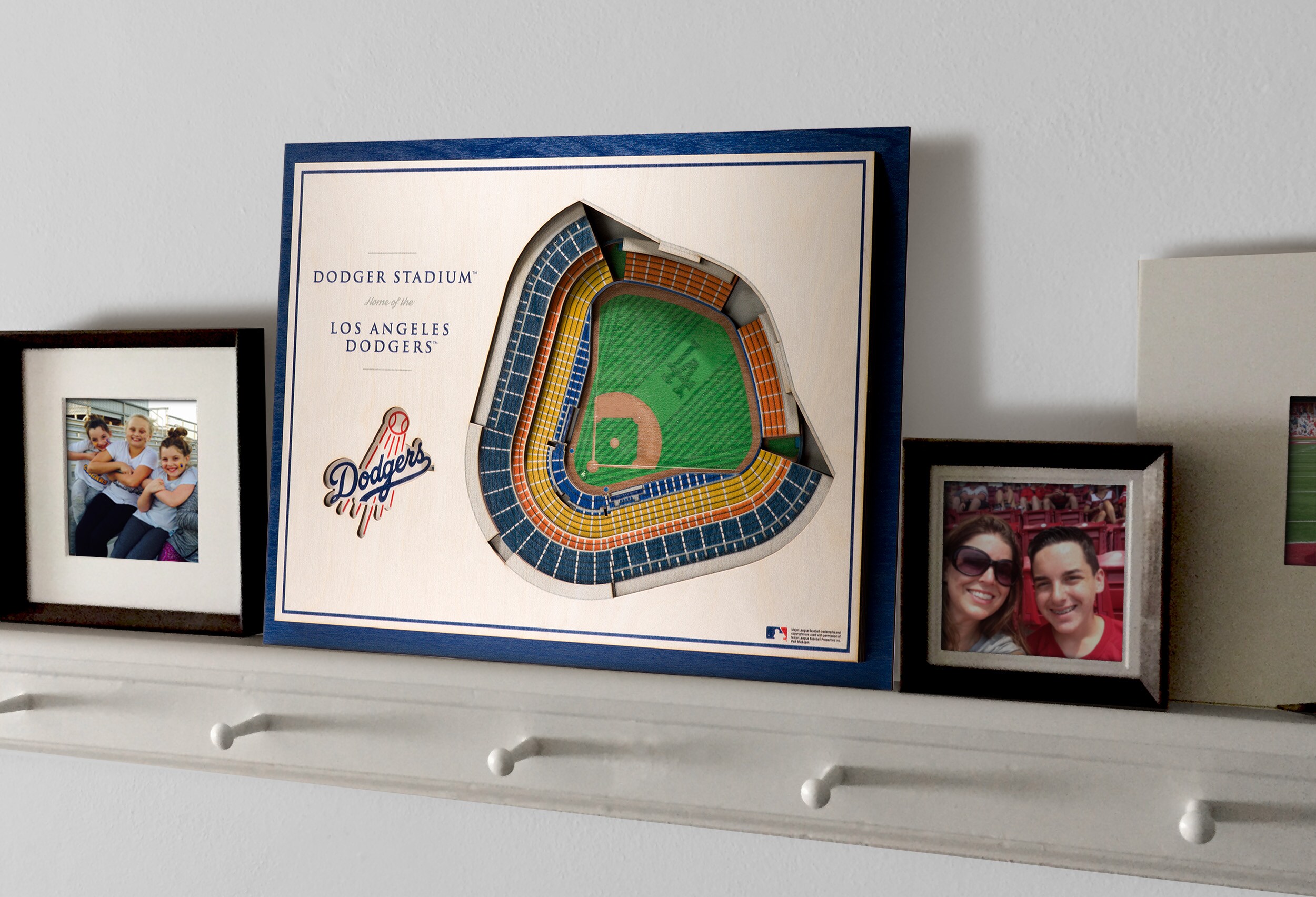  Los Angeles Dodger Stadium Black Float Frame Canvas