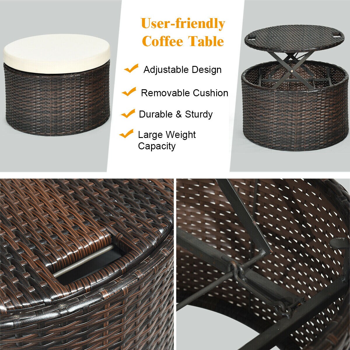 LIVIZA OUG68674BWH-X Patio-Sofas-Daybeds - View #8