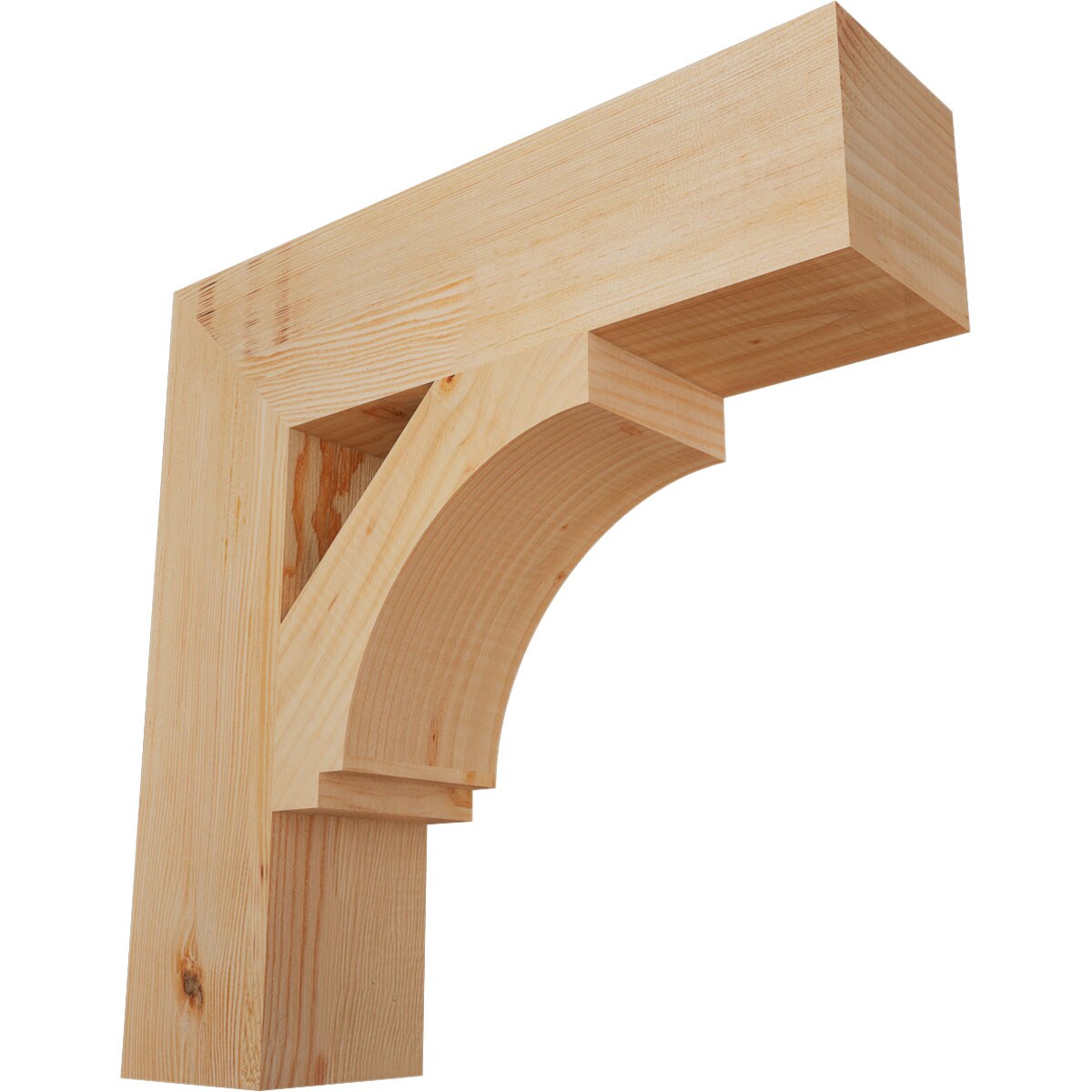 Ekena Millwork BKT06X22X22IMP05SDF Imperial Block Smooth 5-1/2-in x 22-in x 22-in Douglas fir Brown Wood Standard bracket