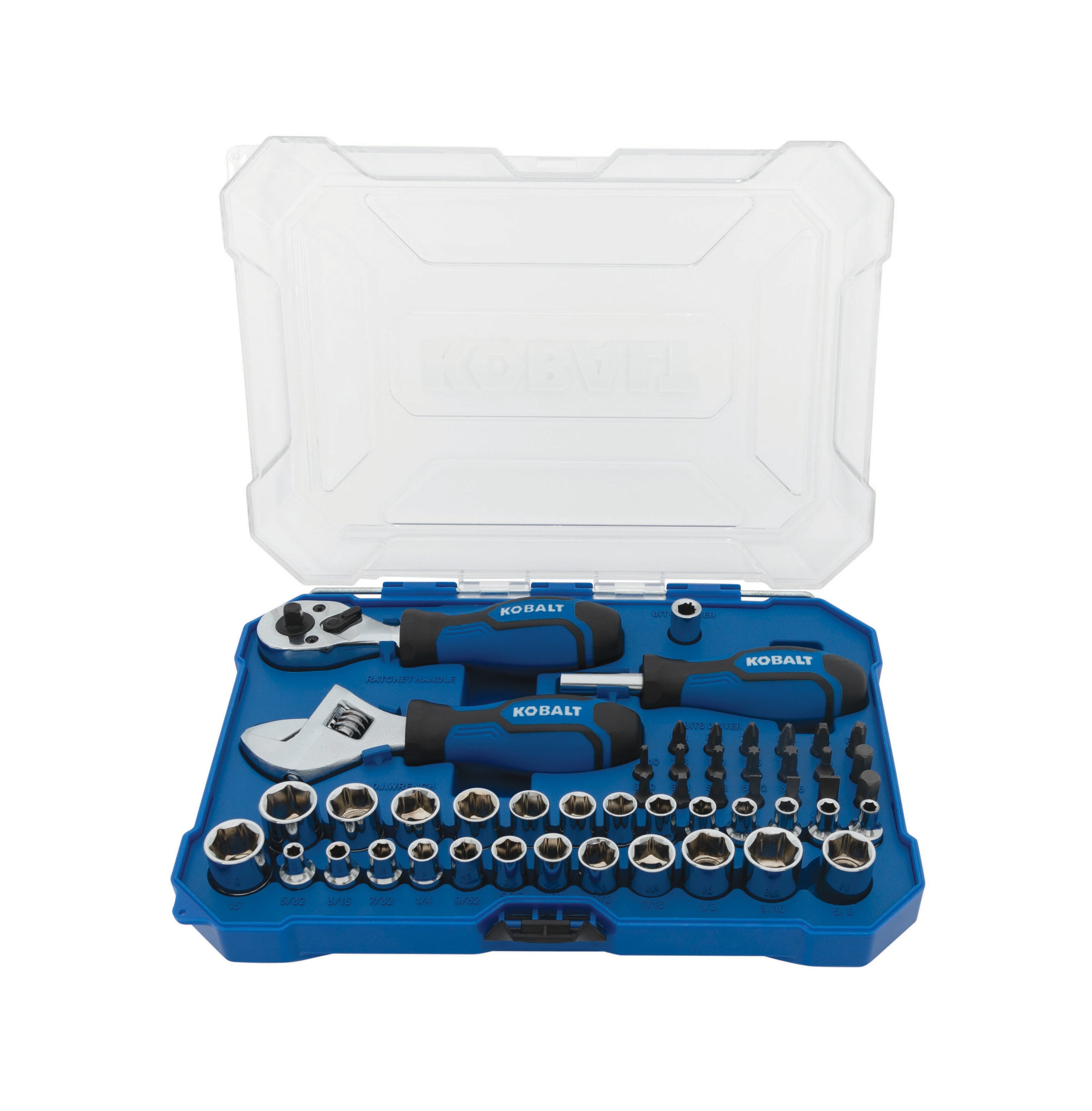 50-Piece Kobalt Stubby Standard (SAE) and Metric Tool Set with Hard Case