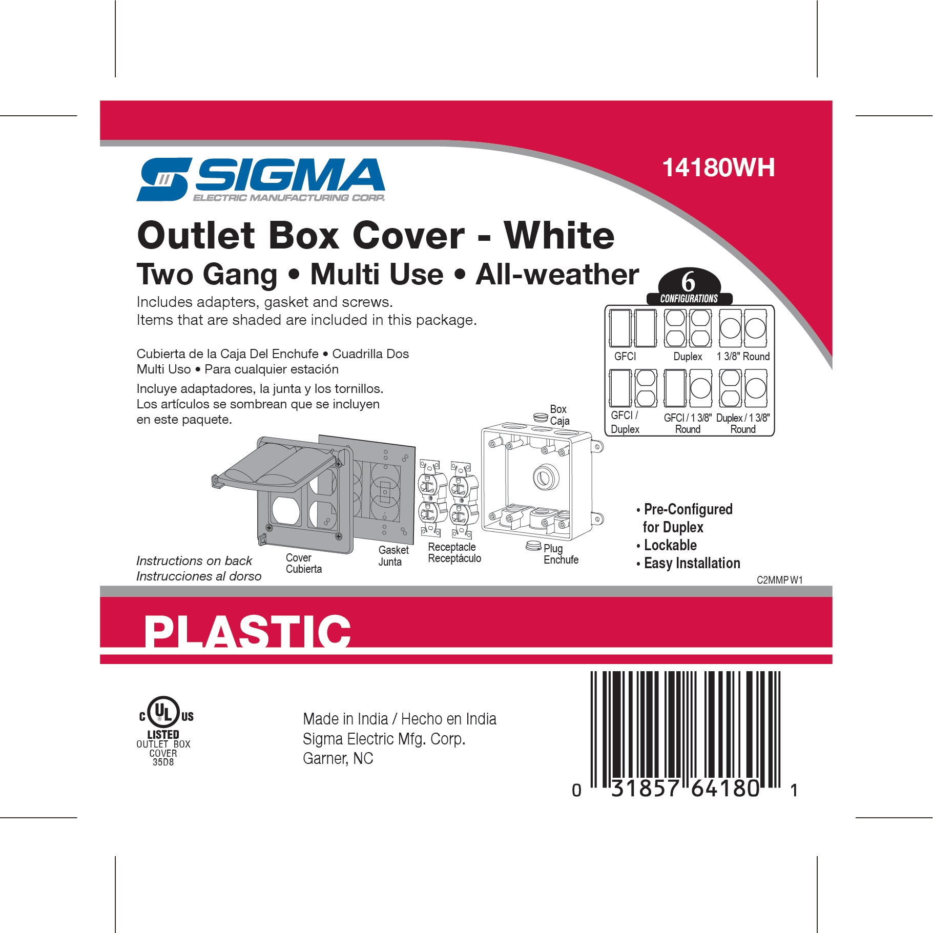 Sigma Engineered Solutions 14180WH Electrical-Box-Covers - View #3