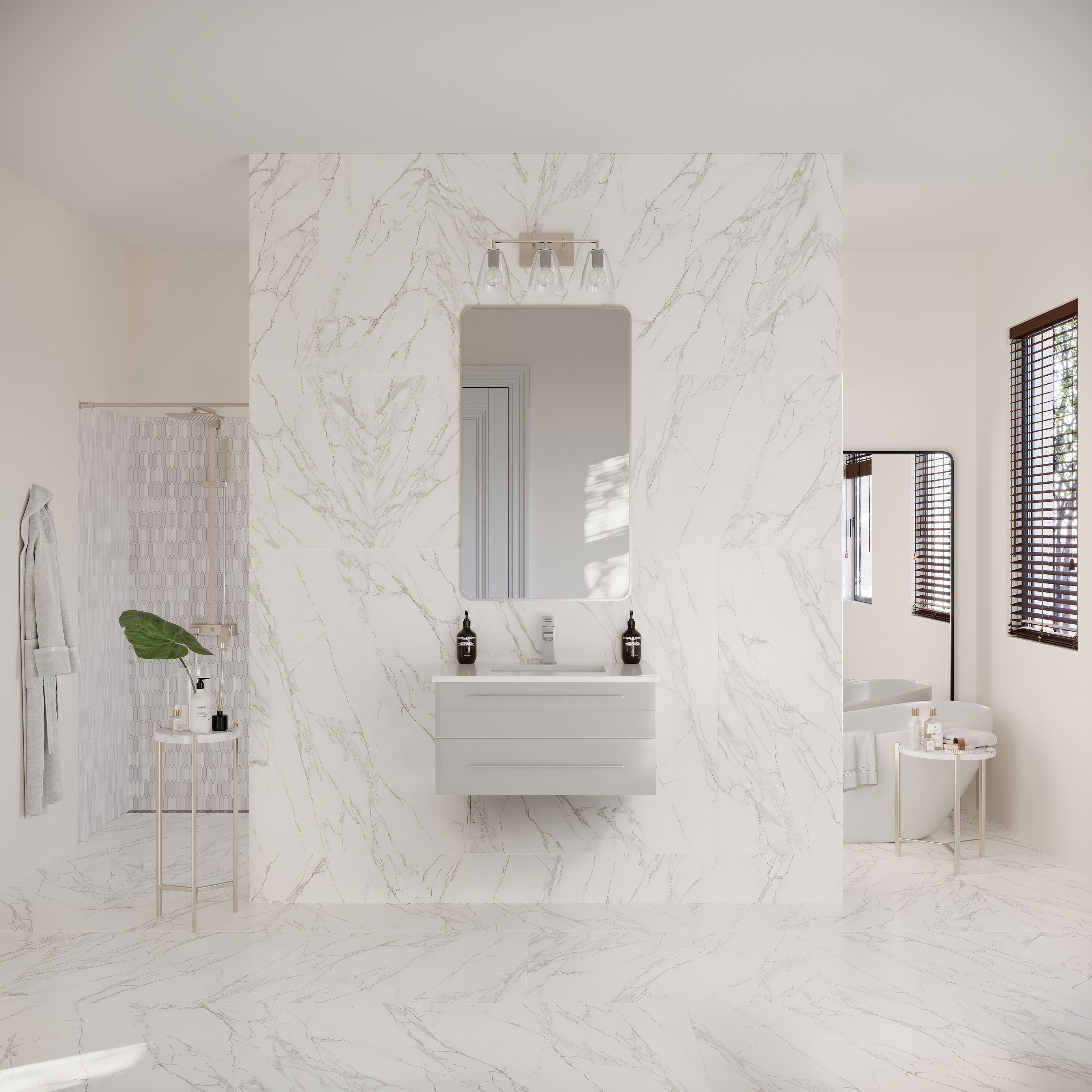 Fresca FCB6130GR-UNS-CWH-U Bath-Vanity-Combo - View #4