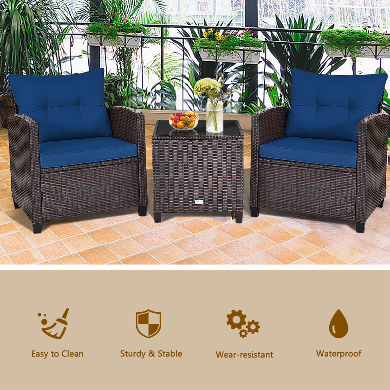 Forclover HYFC-8667NY Patio-Conversation-Sets - View #6