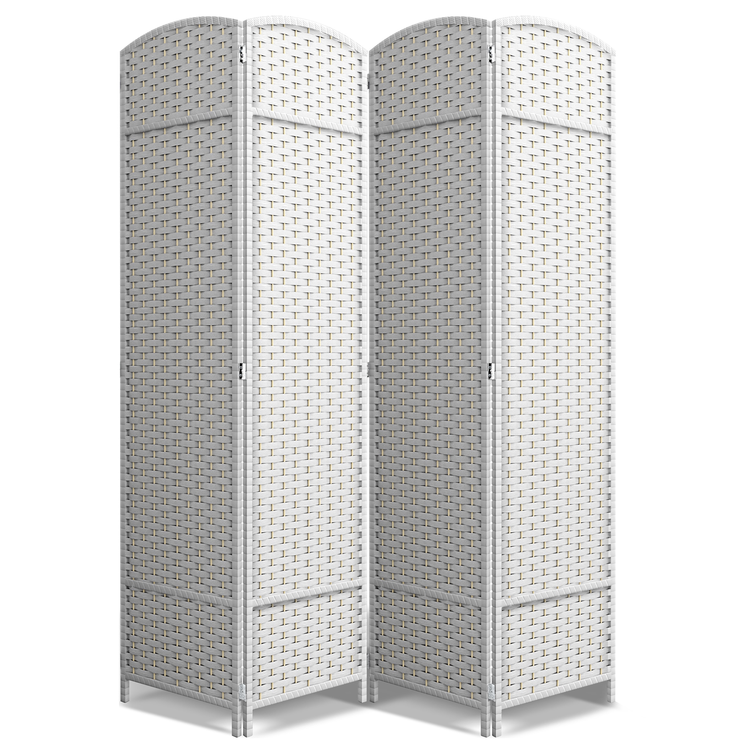  4 Panel Room Divider Panel Extra Wide Double Hinged Panels Folding Privacy Screens