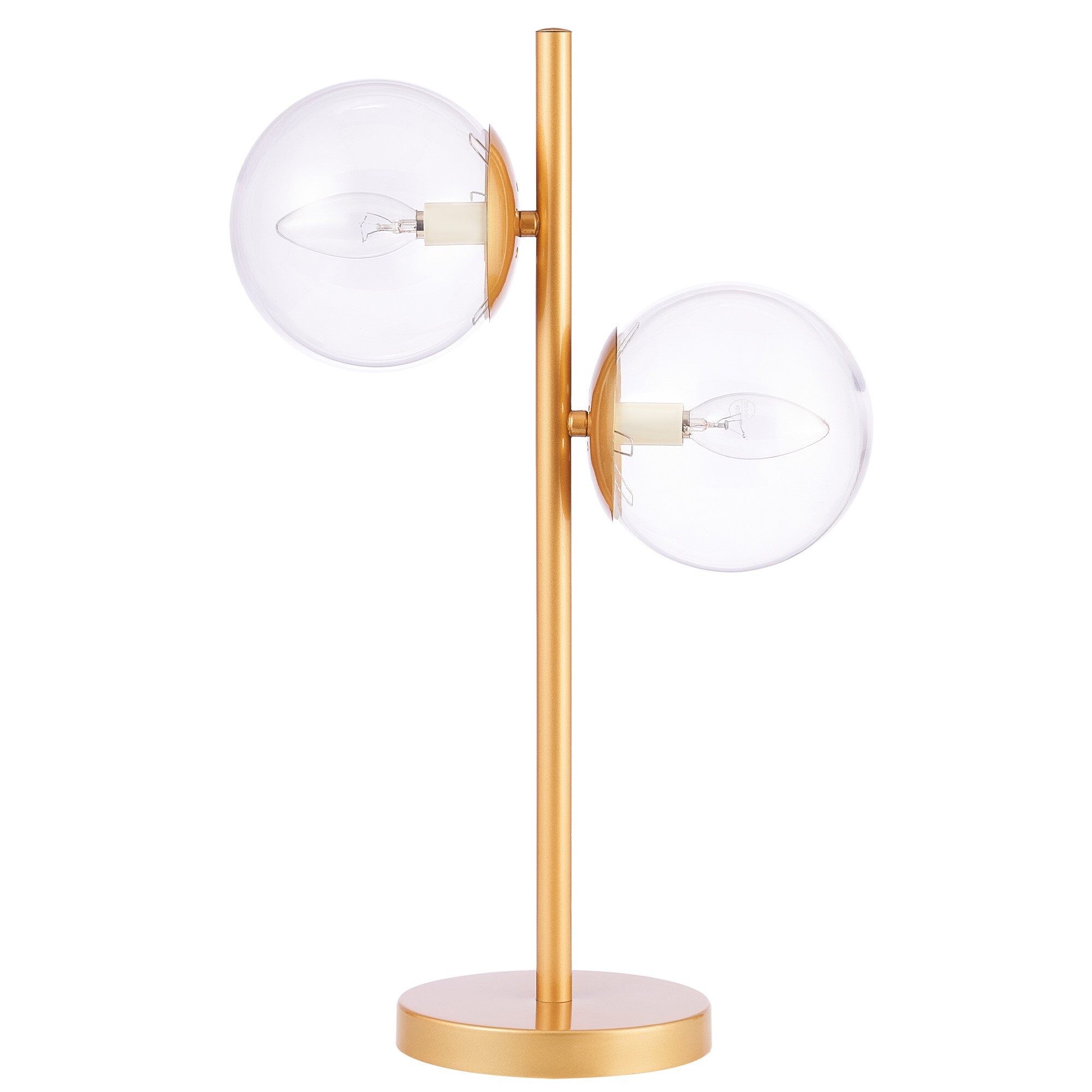 CO-Z PTL-8025-2T 20.5-in Gold LED Table Lamp with Glass Shade