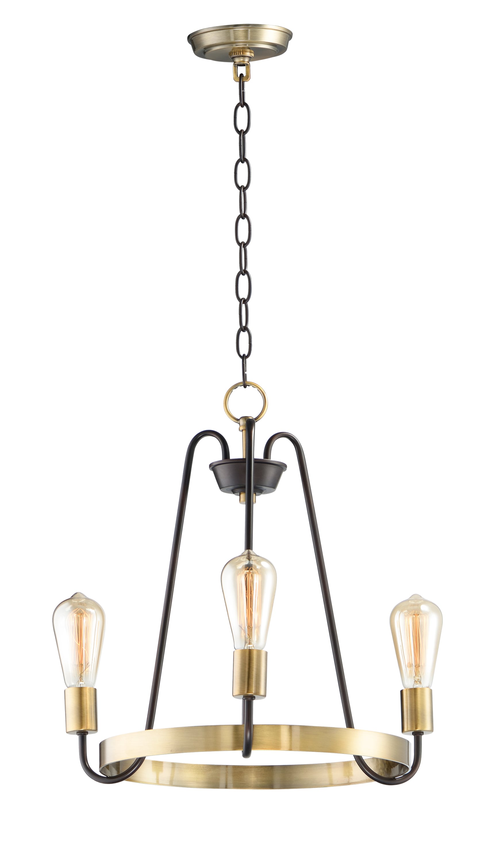 Maxim Lighting 11733OIAB Haven 3 -Light Multiple finishes Multiple colors Traditional For Use in Bedrooms, Dining Rooms, Foyers, Kitchens, Living Rooms Chandelier