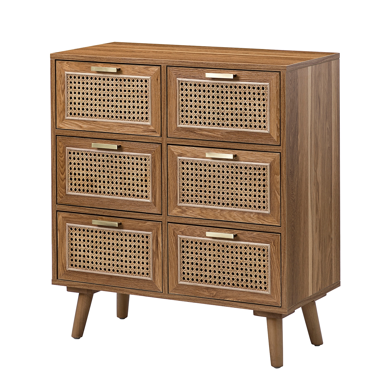 Honey-Can-Do Small Storage Cabinet with Wooden Frame & Woven Fabric  Drawers, White