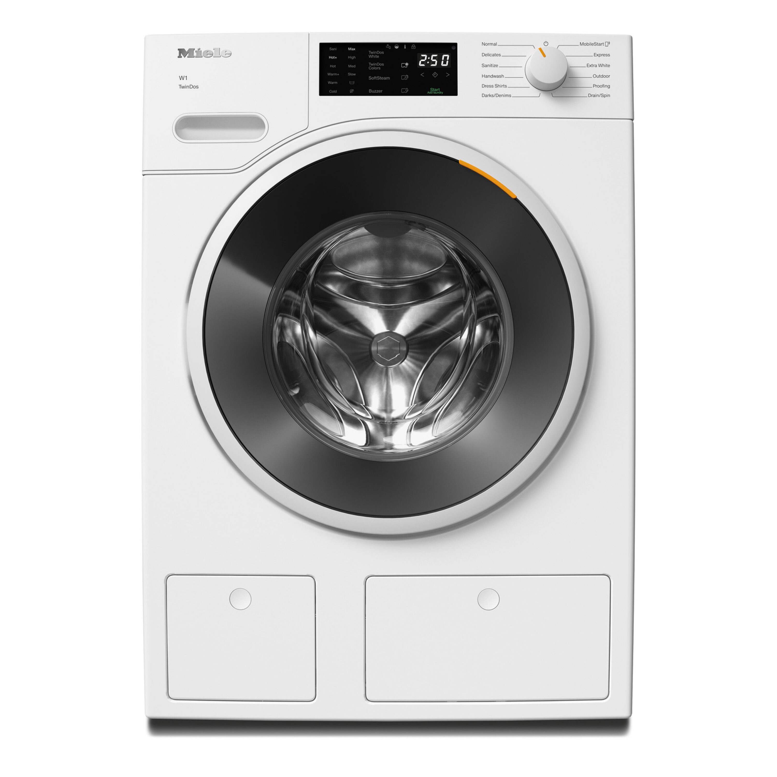 waardigheid Gestreept vrije tijd Miele W1 front-loading washing machine 2.26-cu ft High Efficiency Stackable  Steam Cycle Smart Front-Load Washer (Lotus White) ENERGY STAR in the  Front-Load Washers department at Lowes.com