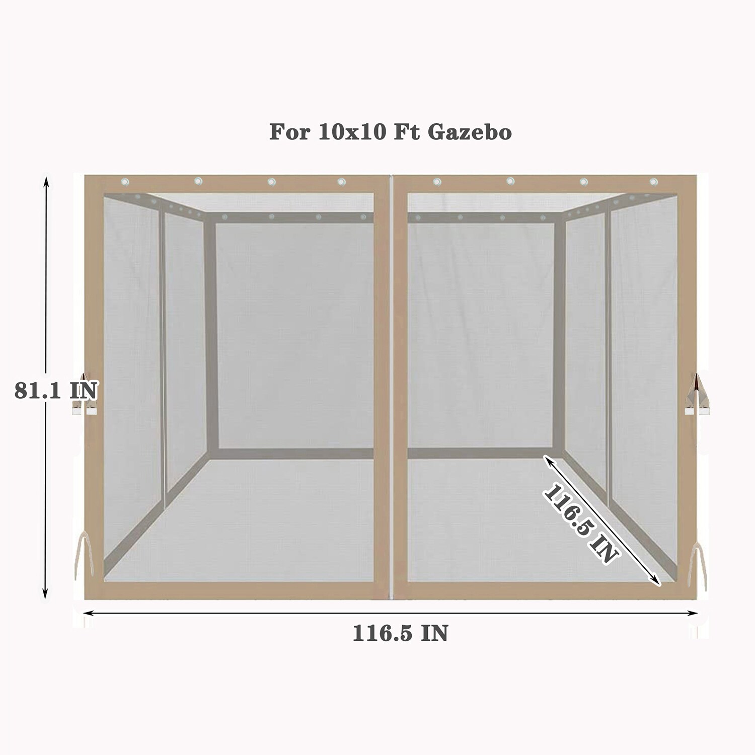 Kahomvis BU-QPW4-8236 Canopy-Parts-Acc - View #3