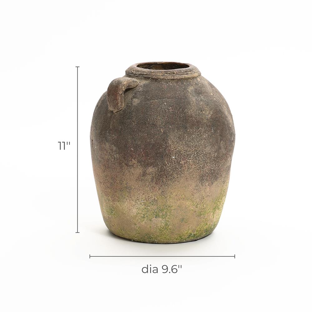 Rustic Ginger Root Brown Ceramic Table Vase for Bouquets