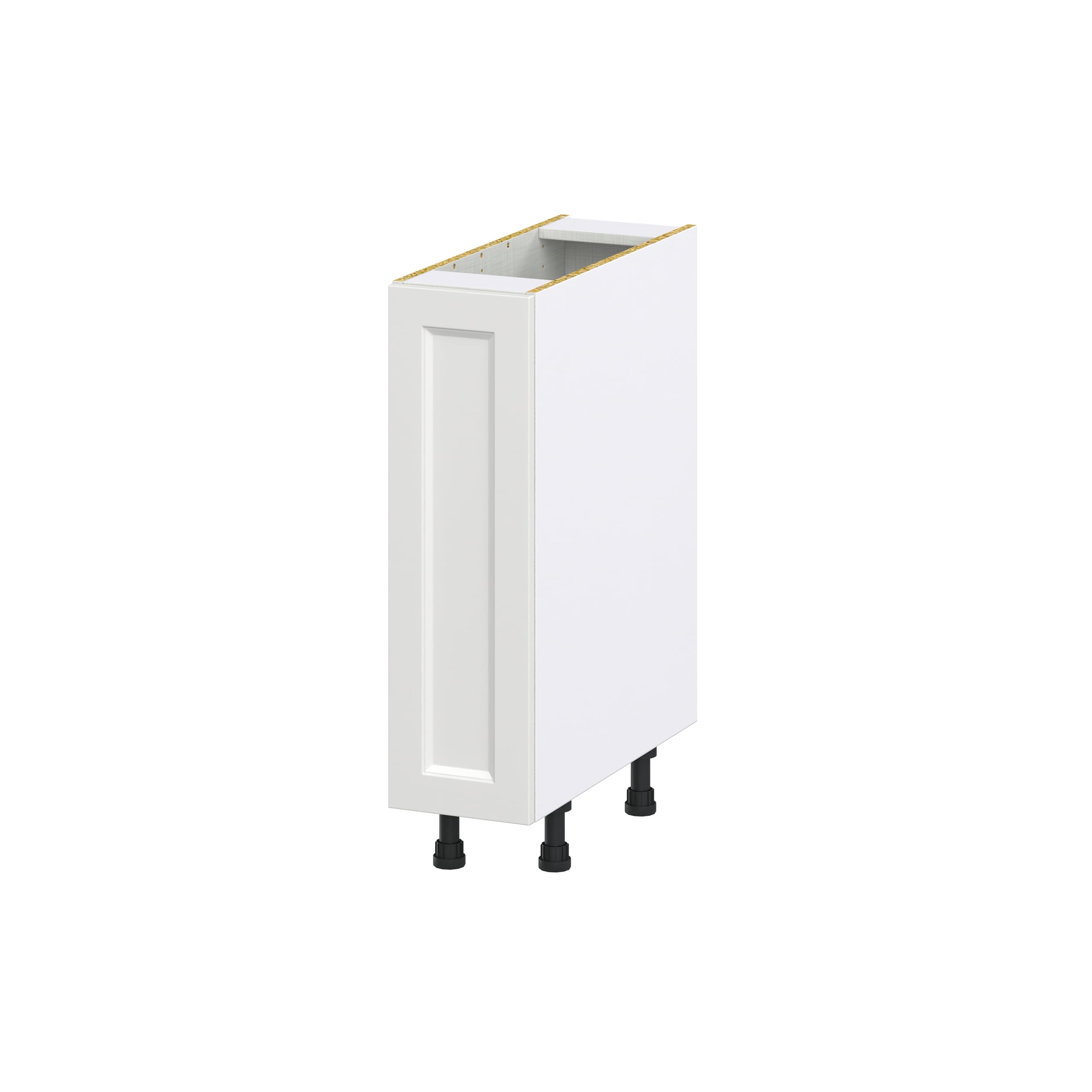 Hugo&Borg DSB9FH(L/R)-RI Riviera 9-in W x 34.5-in H x 24-in D Bright White Base Fully assembled Cabinet (Recessed Panel Shaker)
