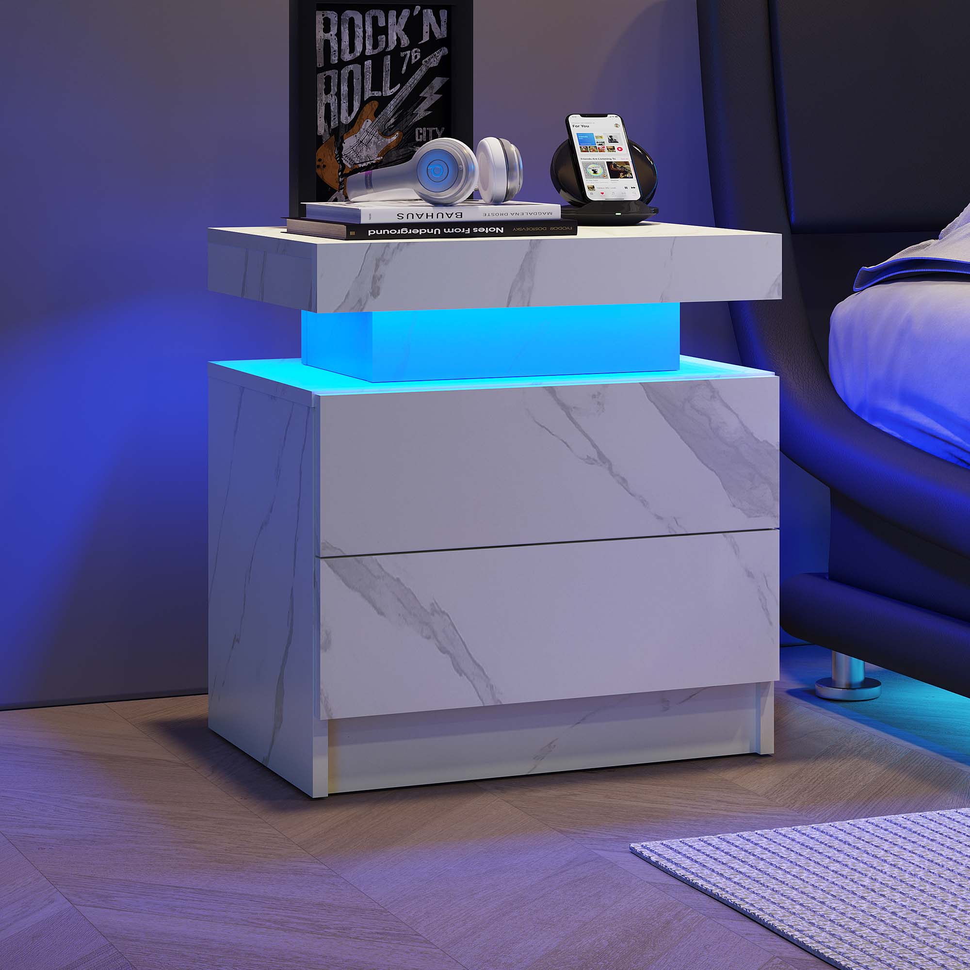 Sunrinx MG9-ND-7 White Nightstand