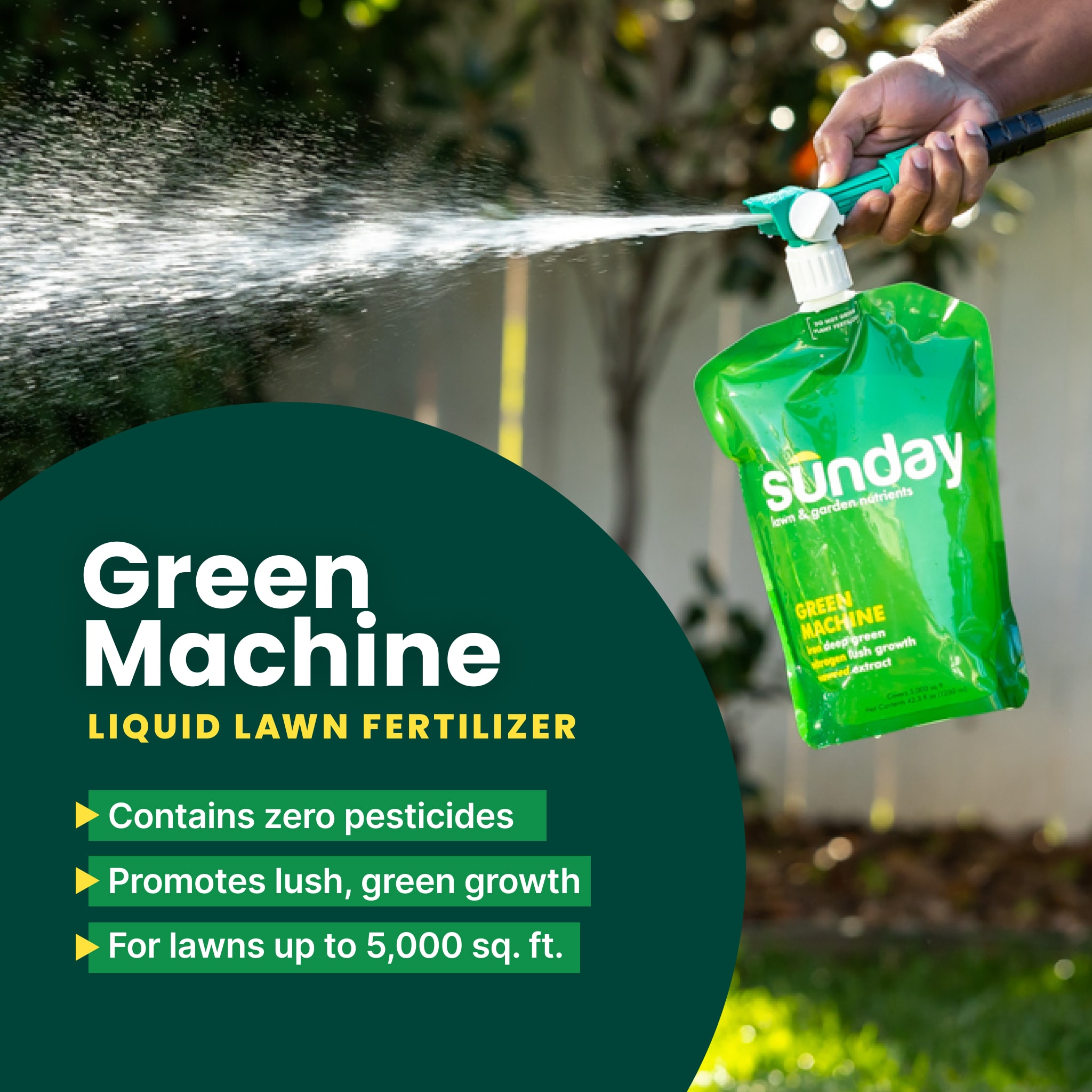 Sunday Green Machine Lawn Fertilizer 42 3 Oz 5000 Sq Ft 22 0 3 Natural Liquid Fertilizer Pk3031