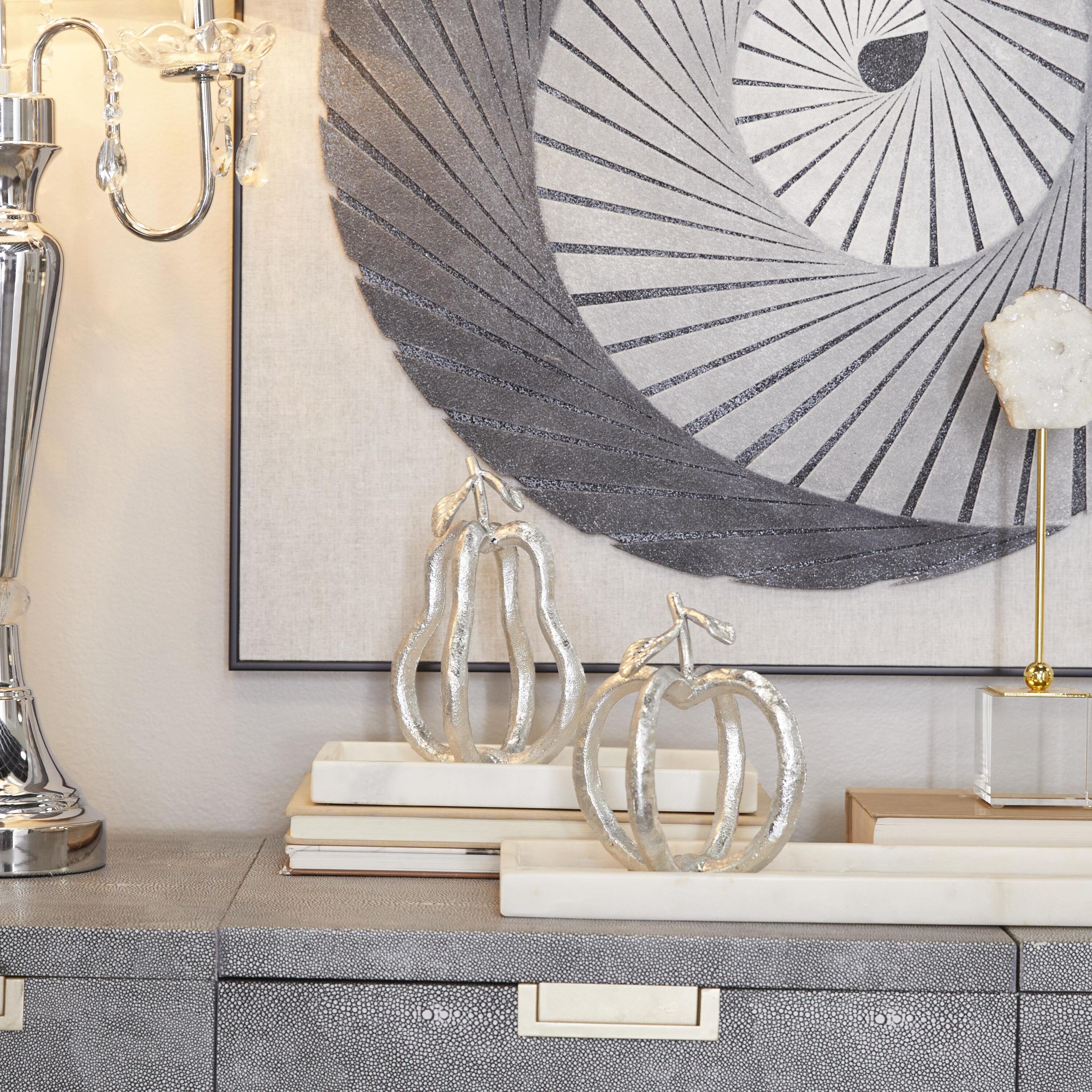 Grayson Lane 87834 2 -Pack Silver Metal Eclectic Sculpture